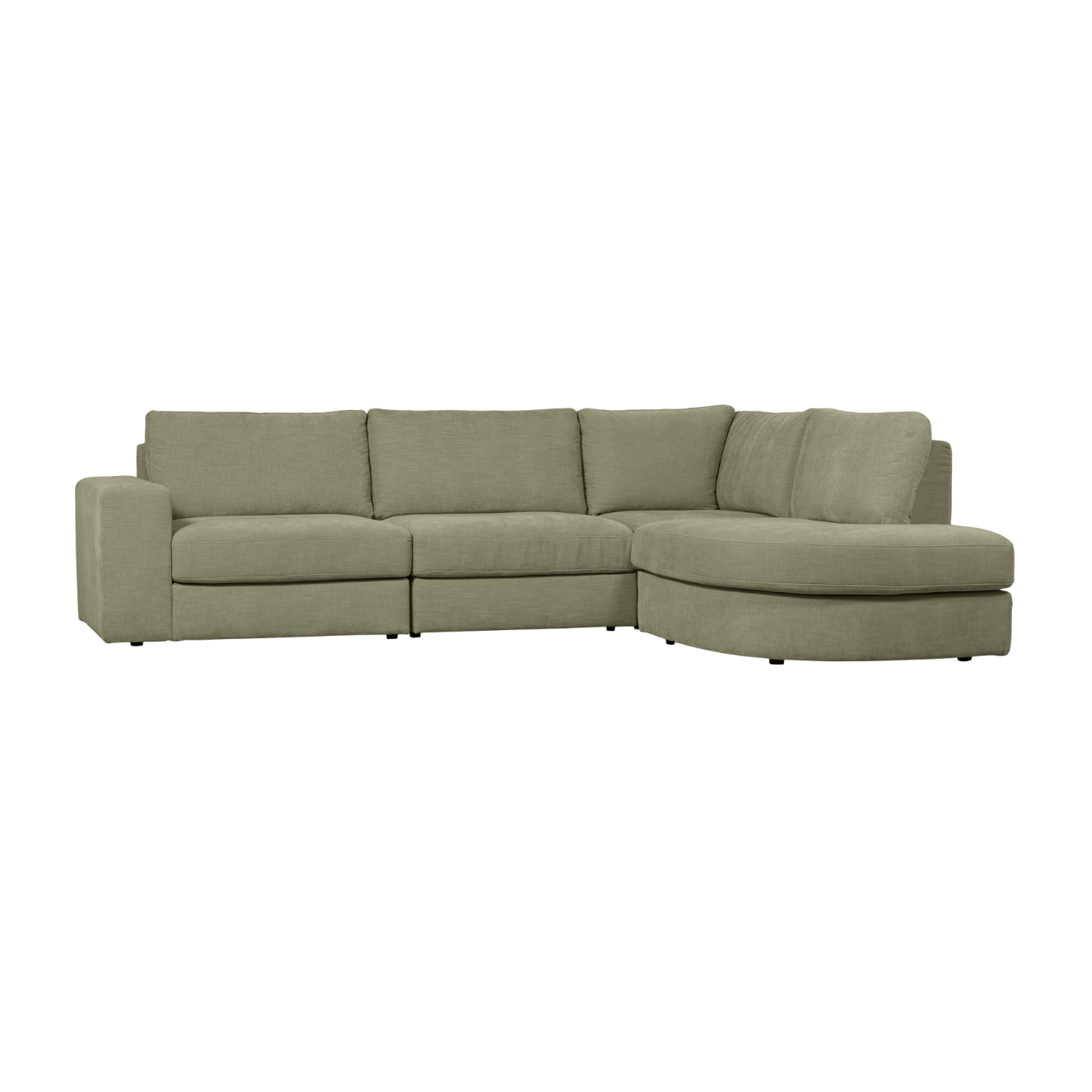 Right-facing FAMILY corner sofa green