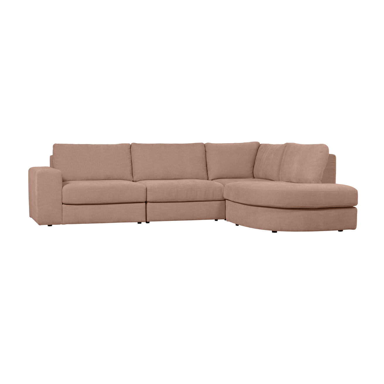 Right-facing FAMILY corner sofa in pink