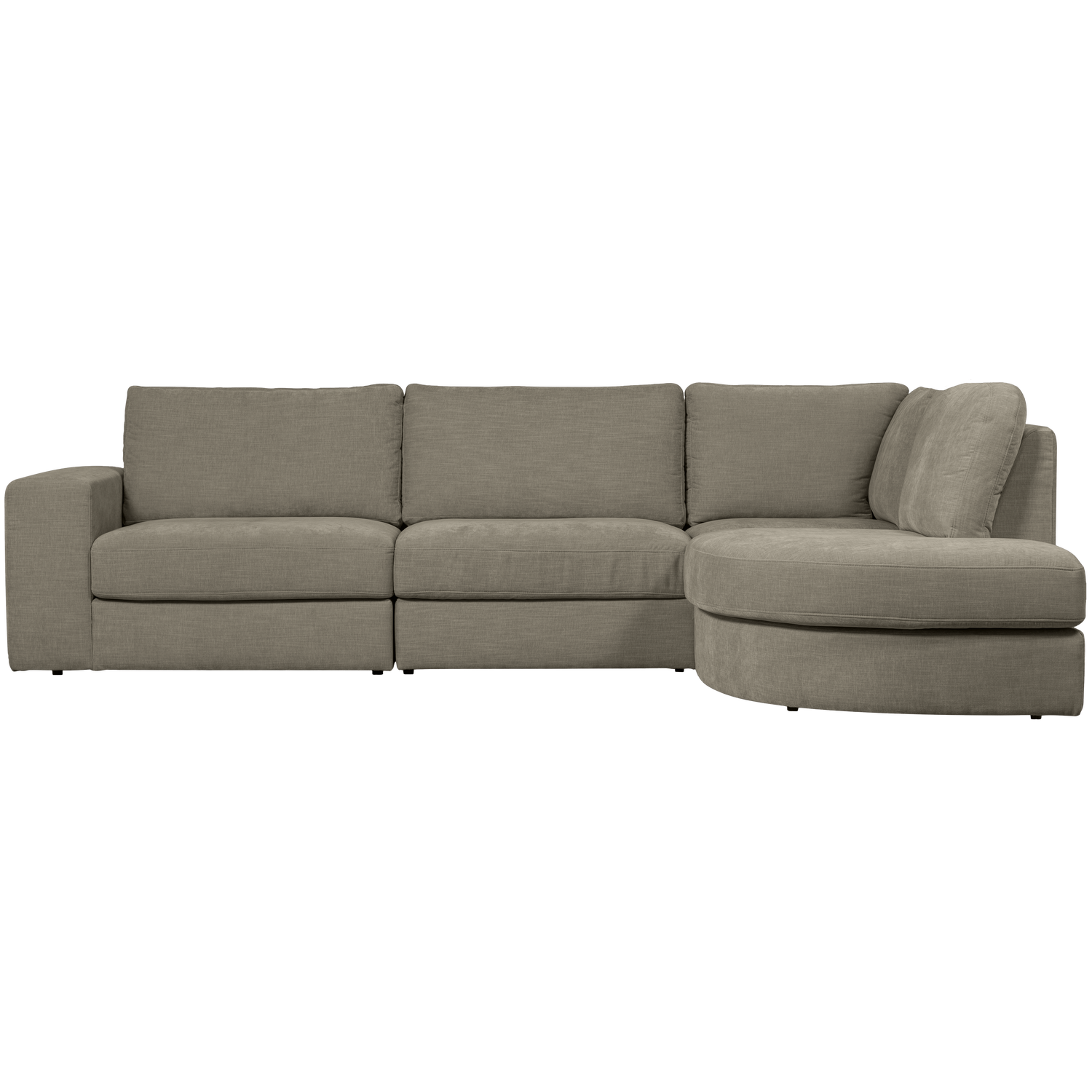 Right-facing FAMILY corner sofa warm gray