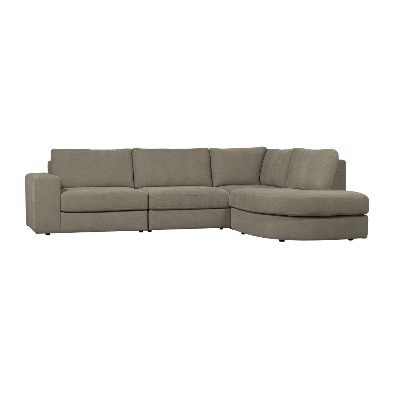 Right-facing FAMILY corner sofa warm gray