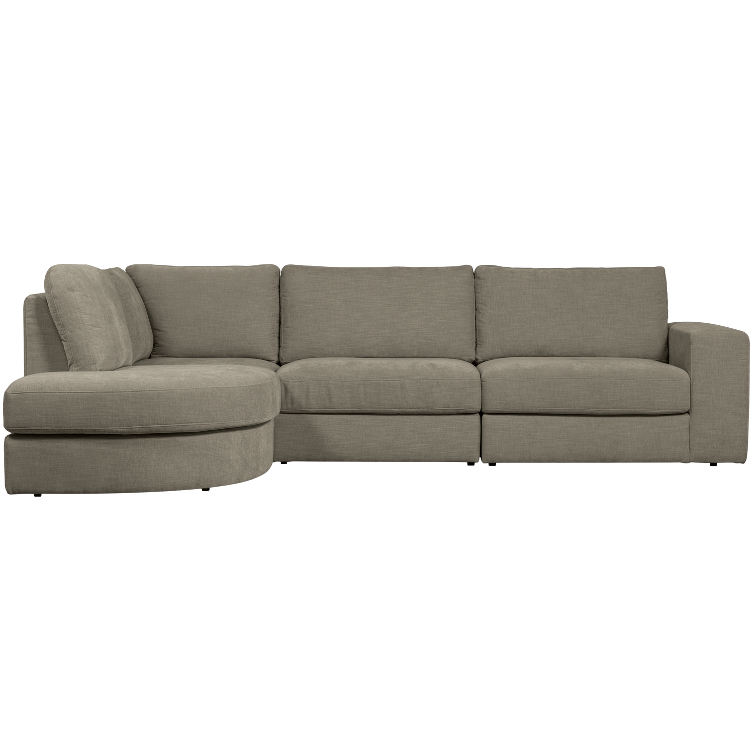 Left-facing FAMILY corner sofa in warm gray