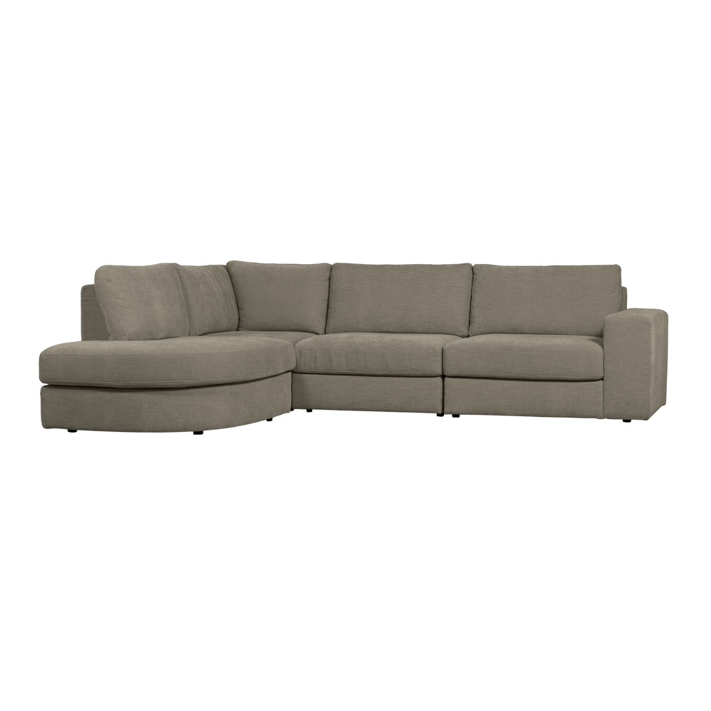 Left-facing FAMILY corner sofa in warm gray