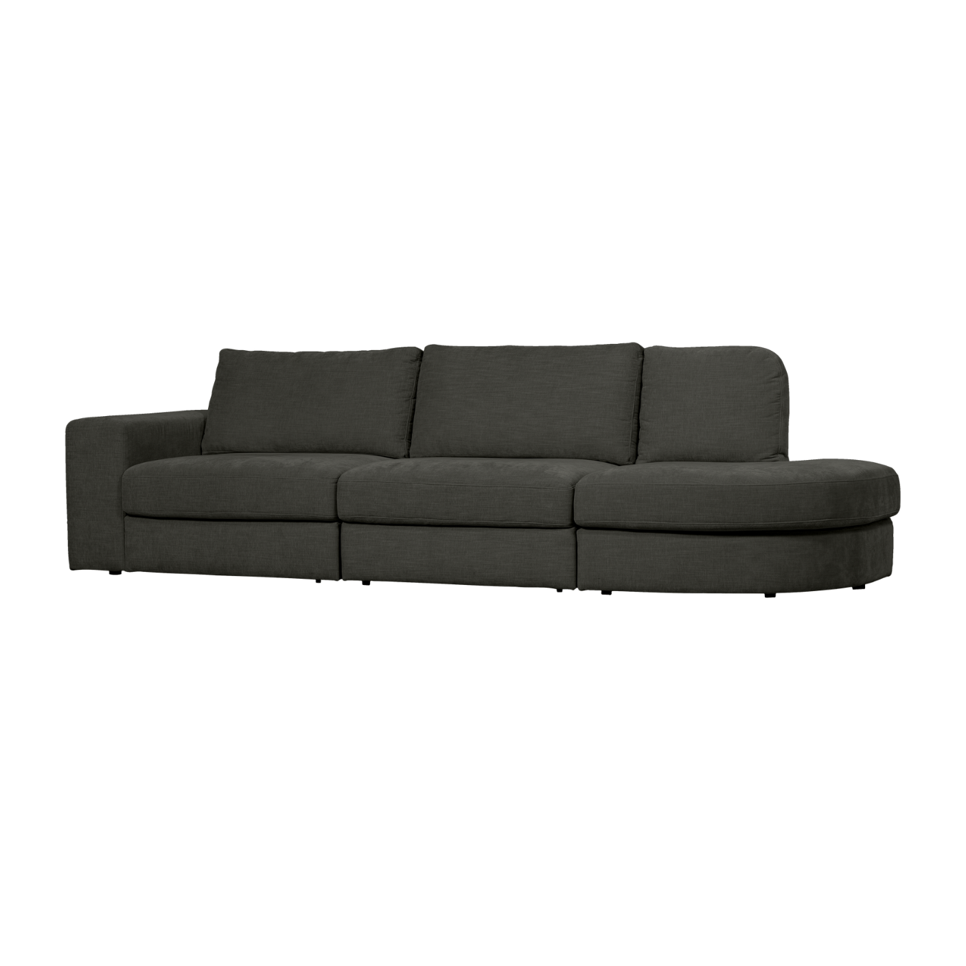 Right-facing open sofa FAMILY in anthracite