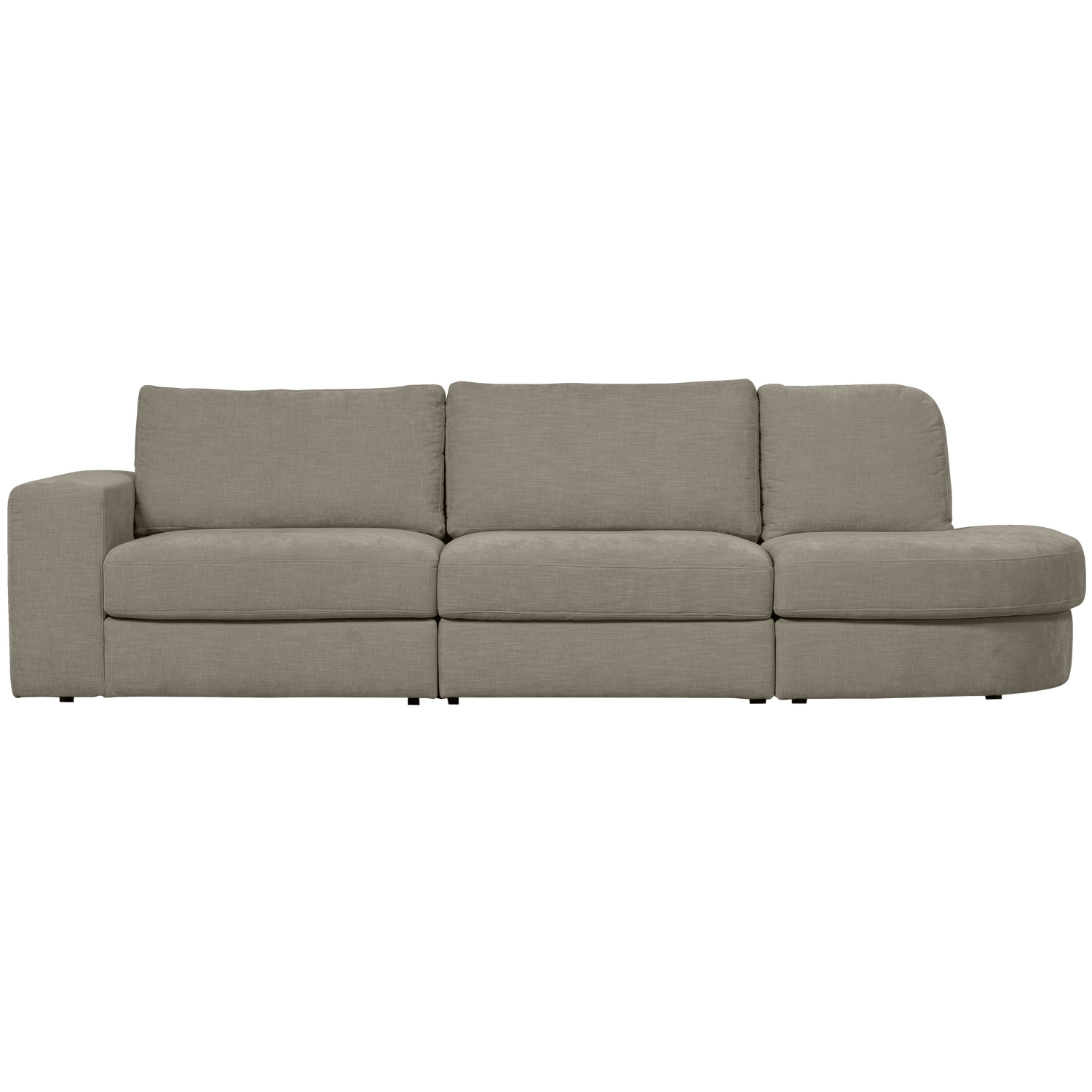 Right-facing open FAMILY sofa in warm gray