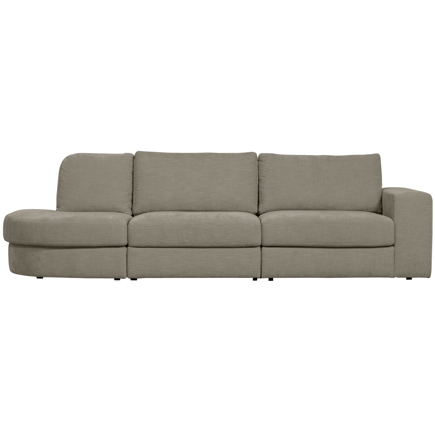 Left-Open FAMILY Sofa in Warm Gray