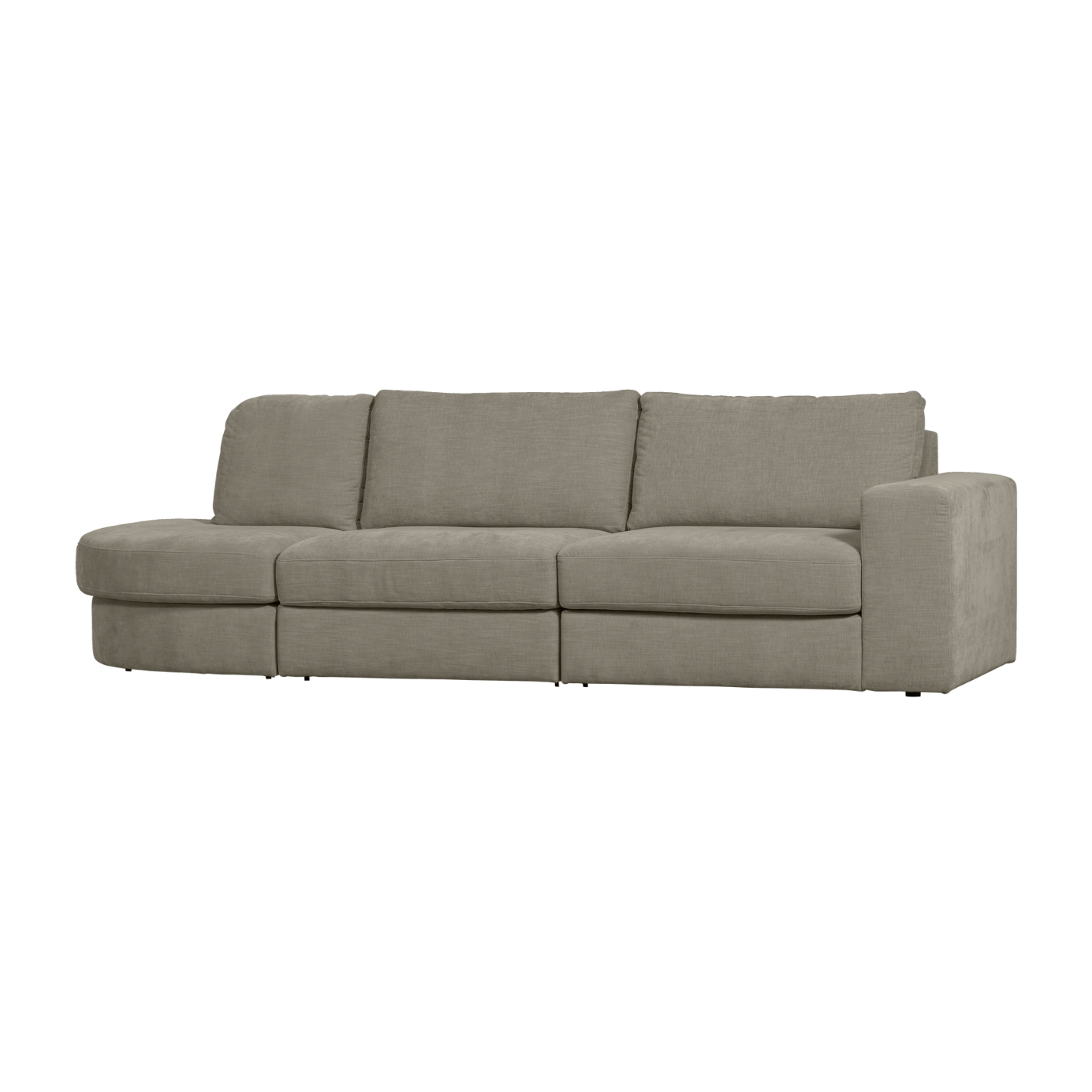 Left-Open FAMILY Sofa in Warm Gray