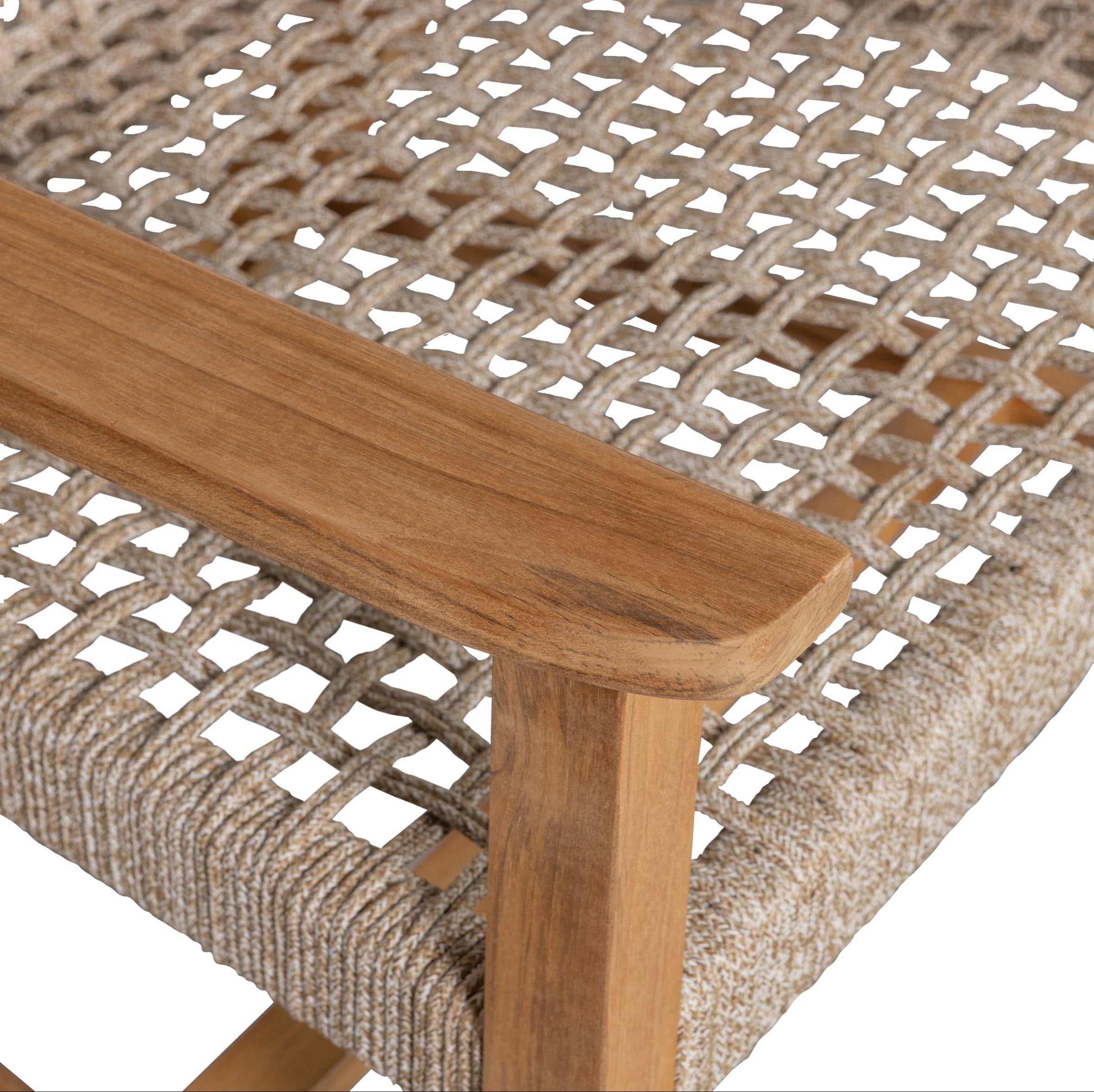 Garden armchair cooper wood