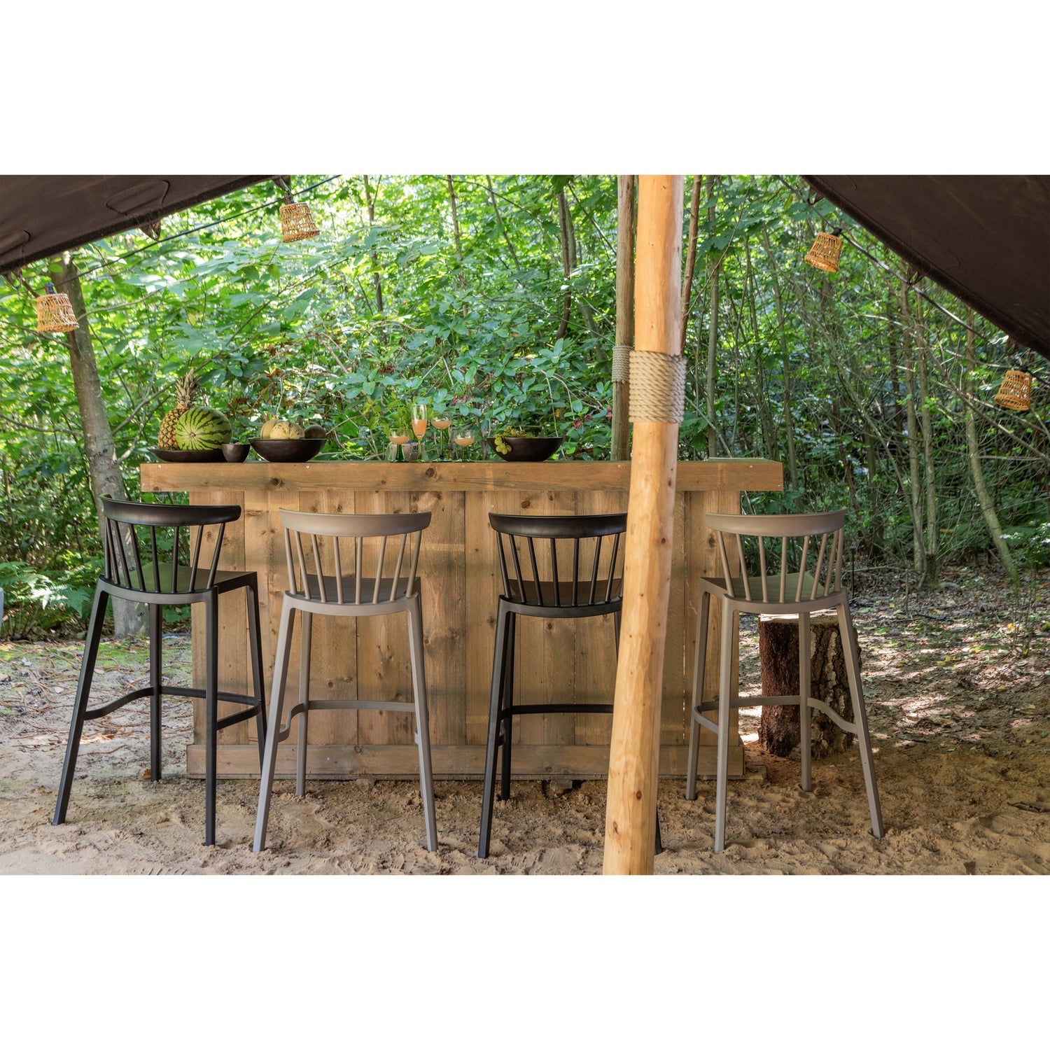 Bars Bars Beige Garden Stuhl