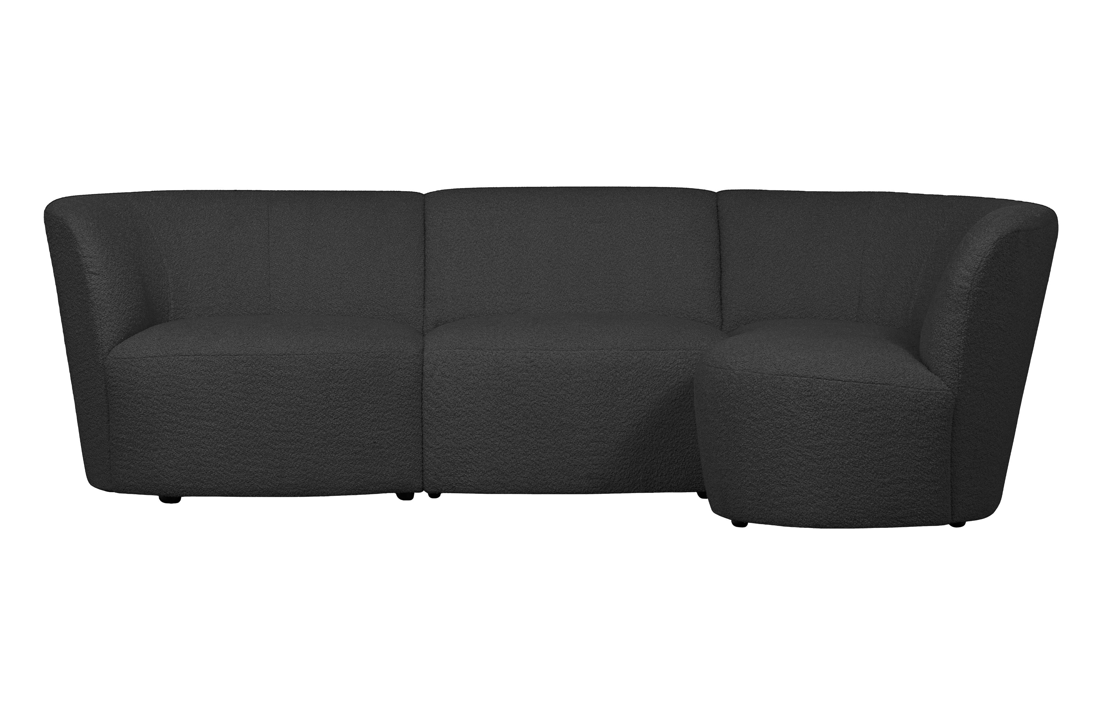 Rechts -Ecke Coco Dunkelgrau Boucle