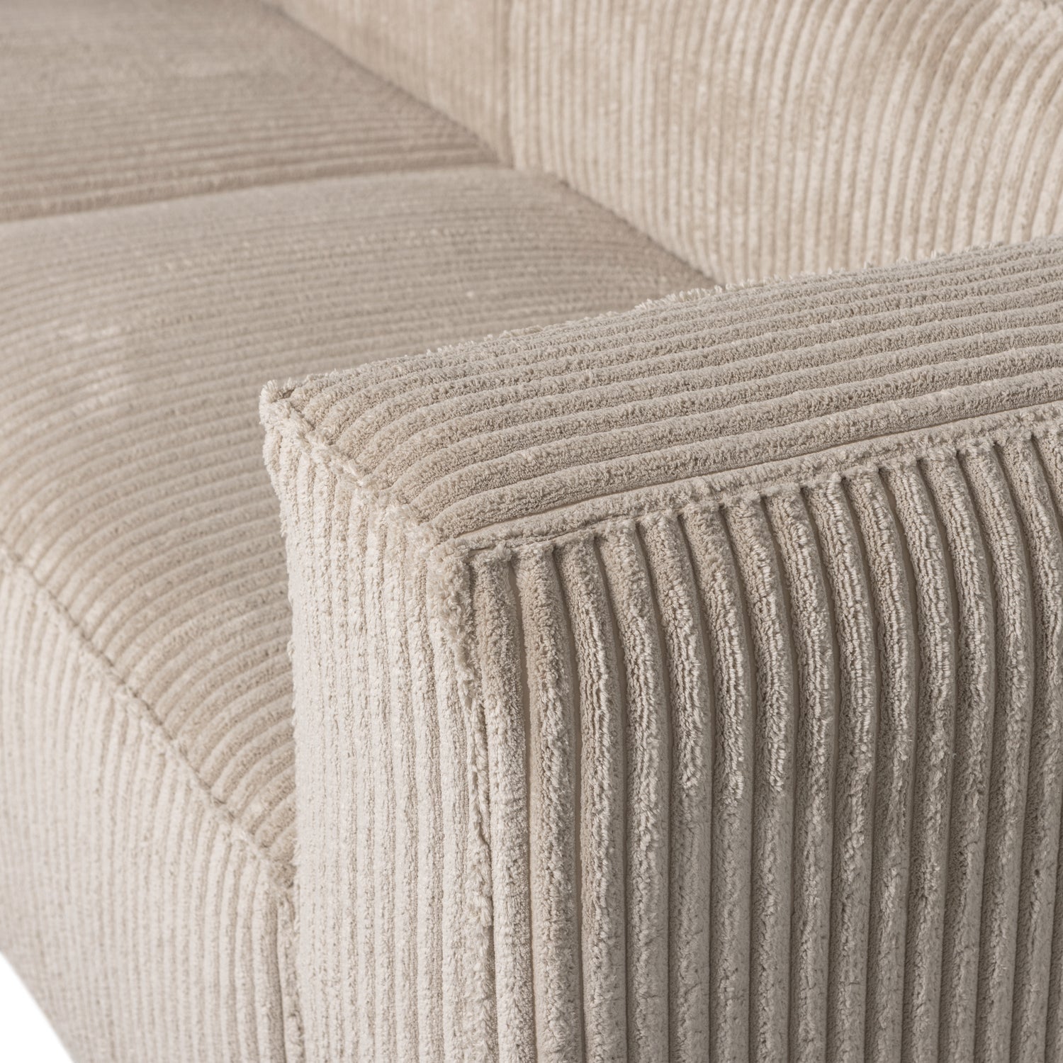 Left -handed corner Bean beige corduroy