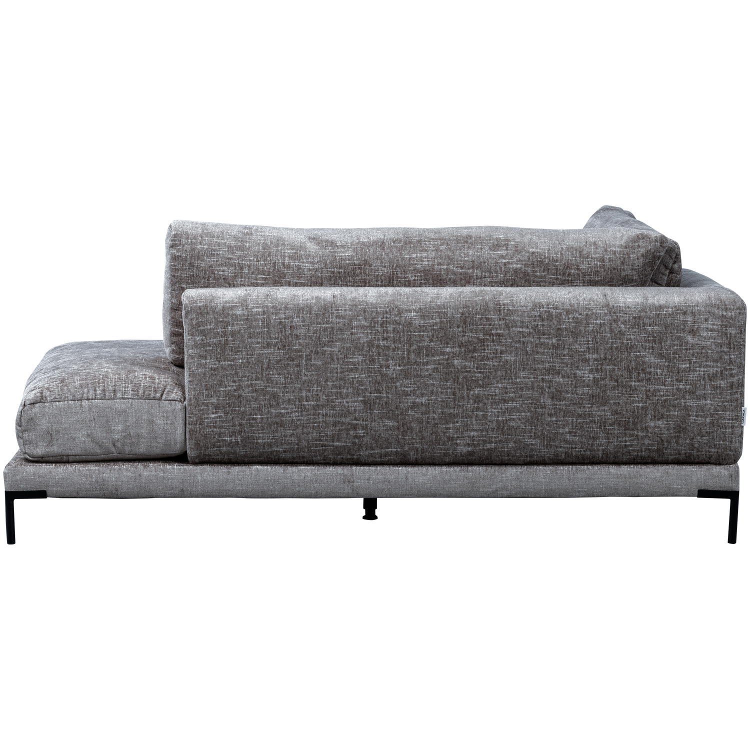 Left-facing chaise longue COUPLE denim mélange