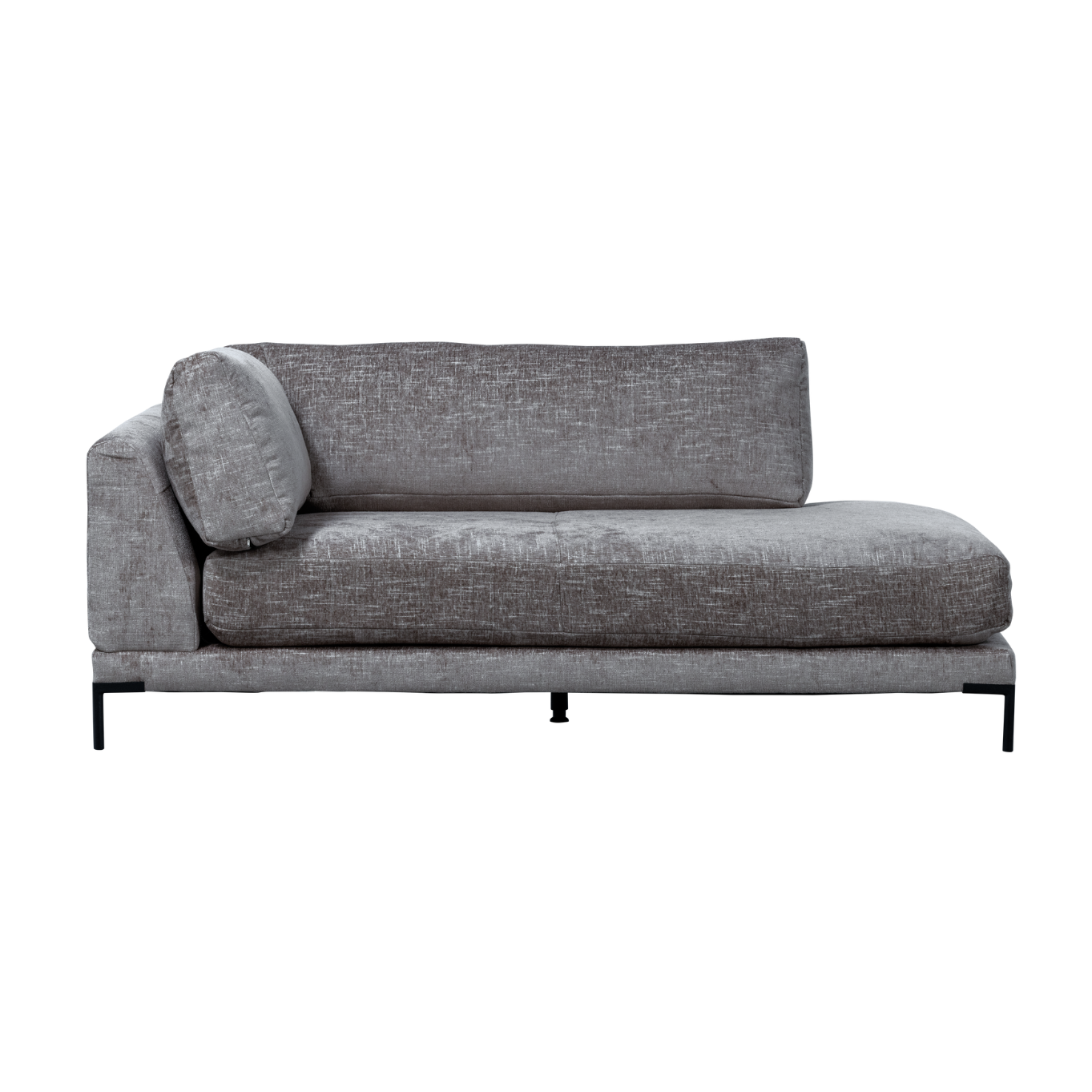 Left-facing chaise longue COUPLE denim mélange