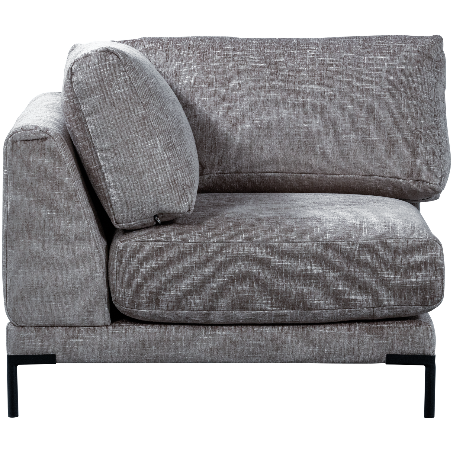 Sofa COUPLE - Eckmodul in meliertem Jeansstoff