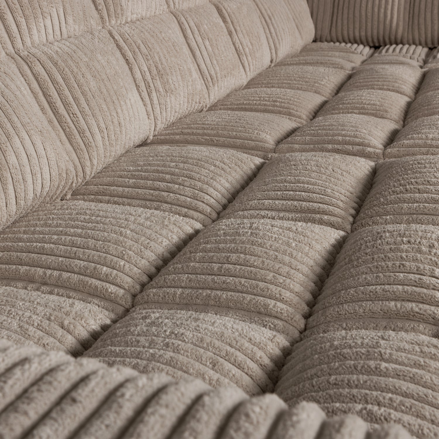Sofa mit rechter Ecke SECOND DATE braunes Cord