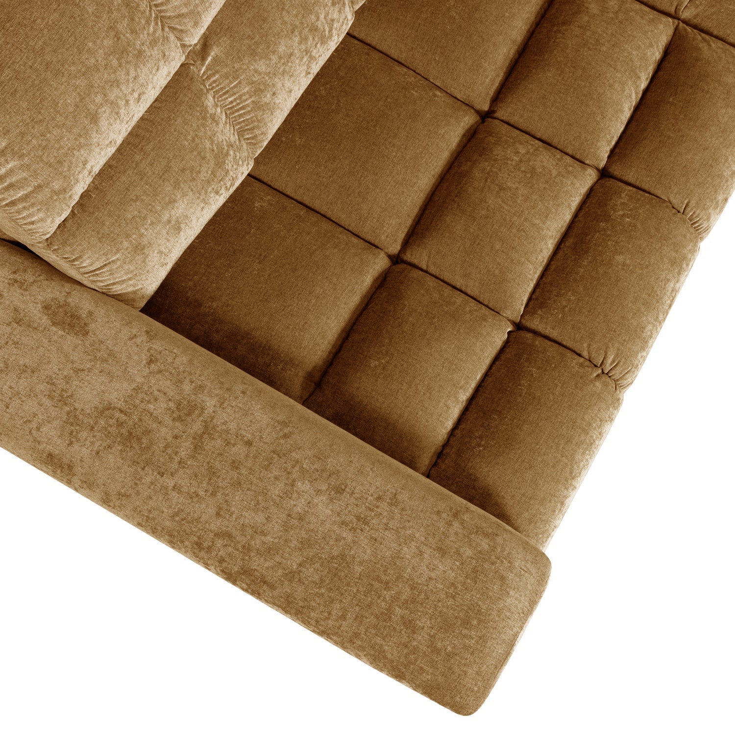 Sofa rechtsseitig SECOND DATE honigfarben