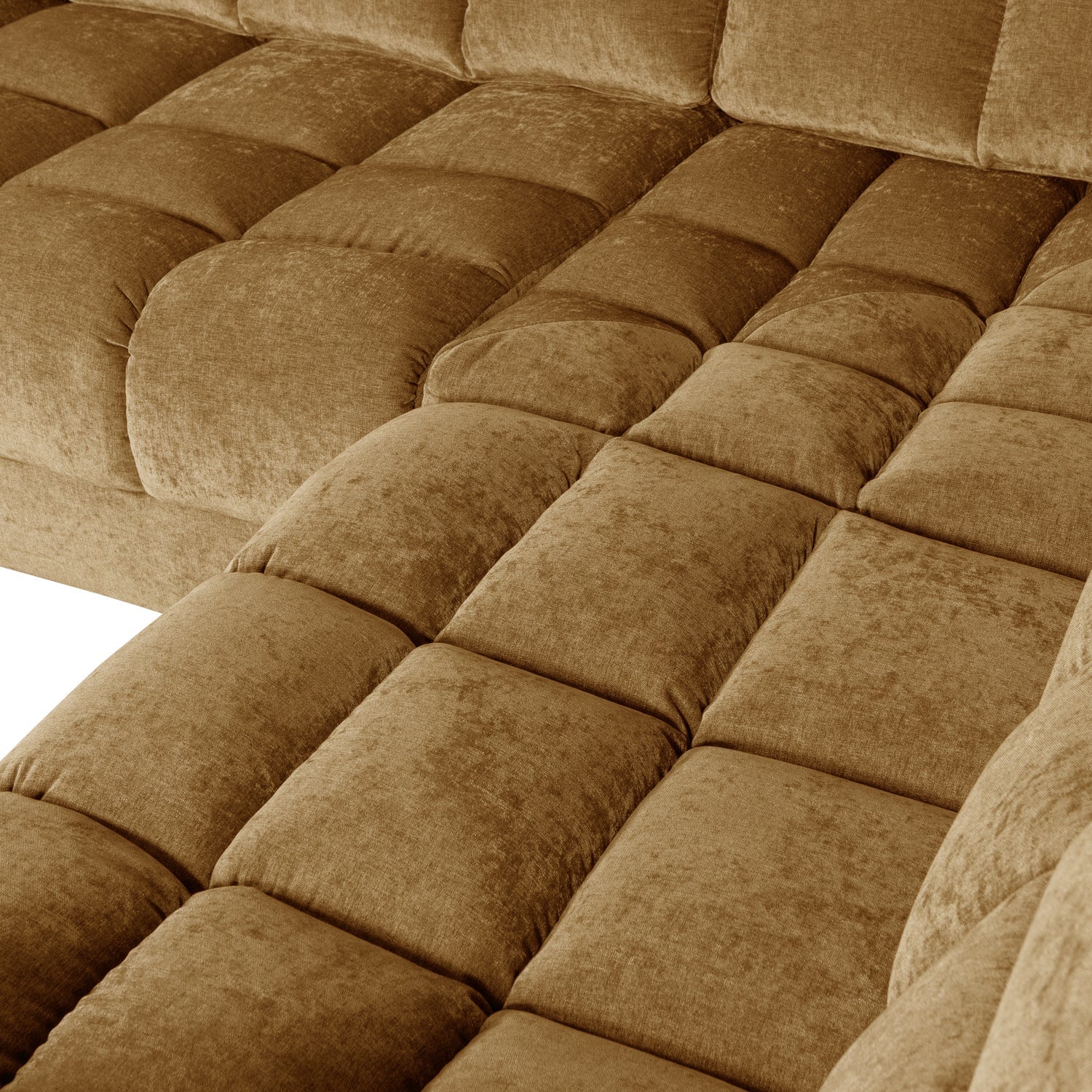 Sofa rechtsseitig SECOND DATE honigfarben