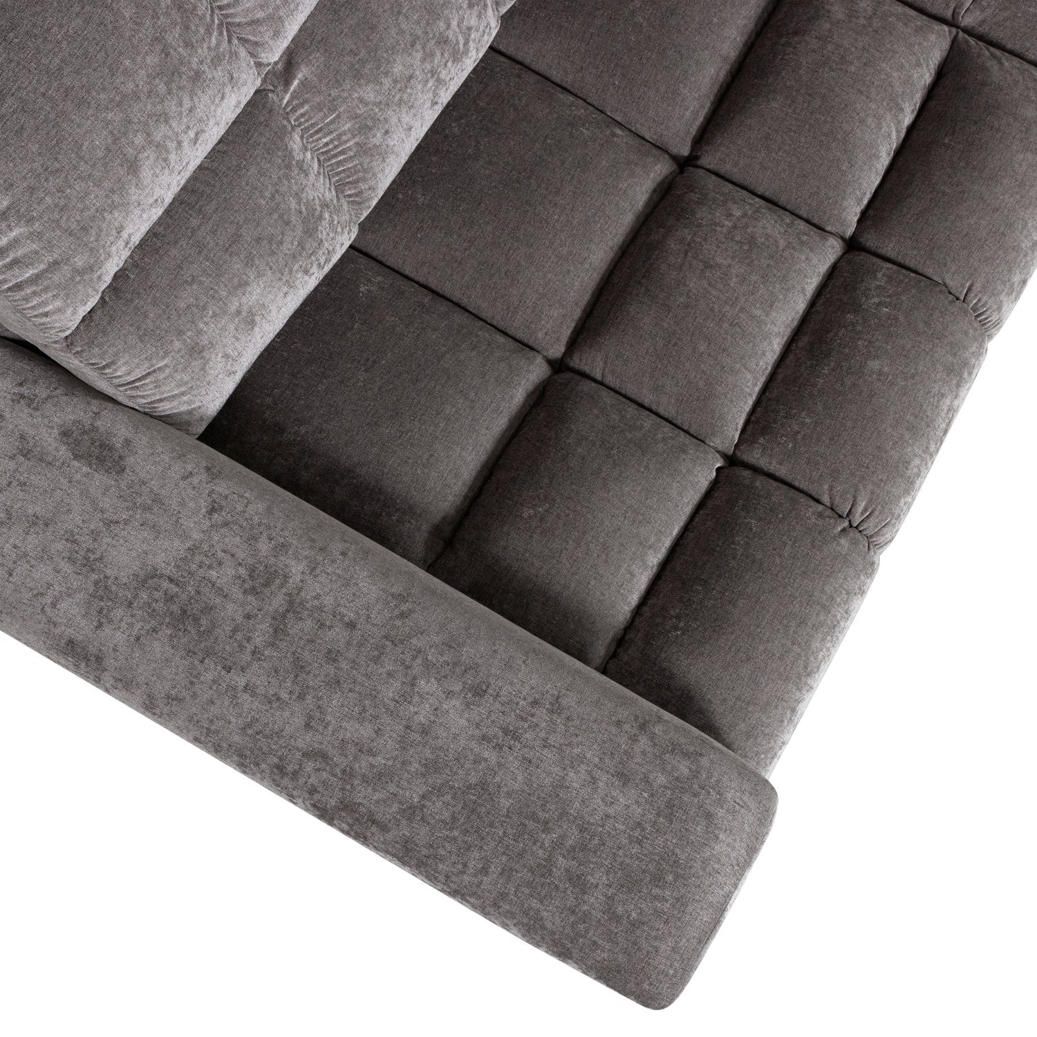Right-facing corner sofa SECOND DATE mouse gray