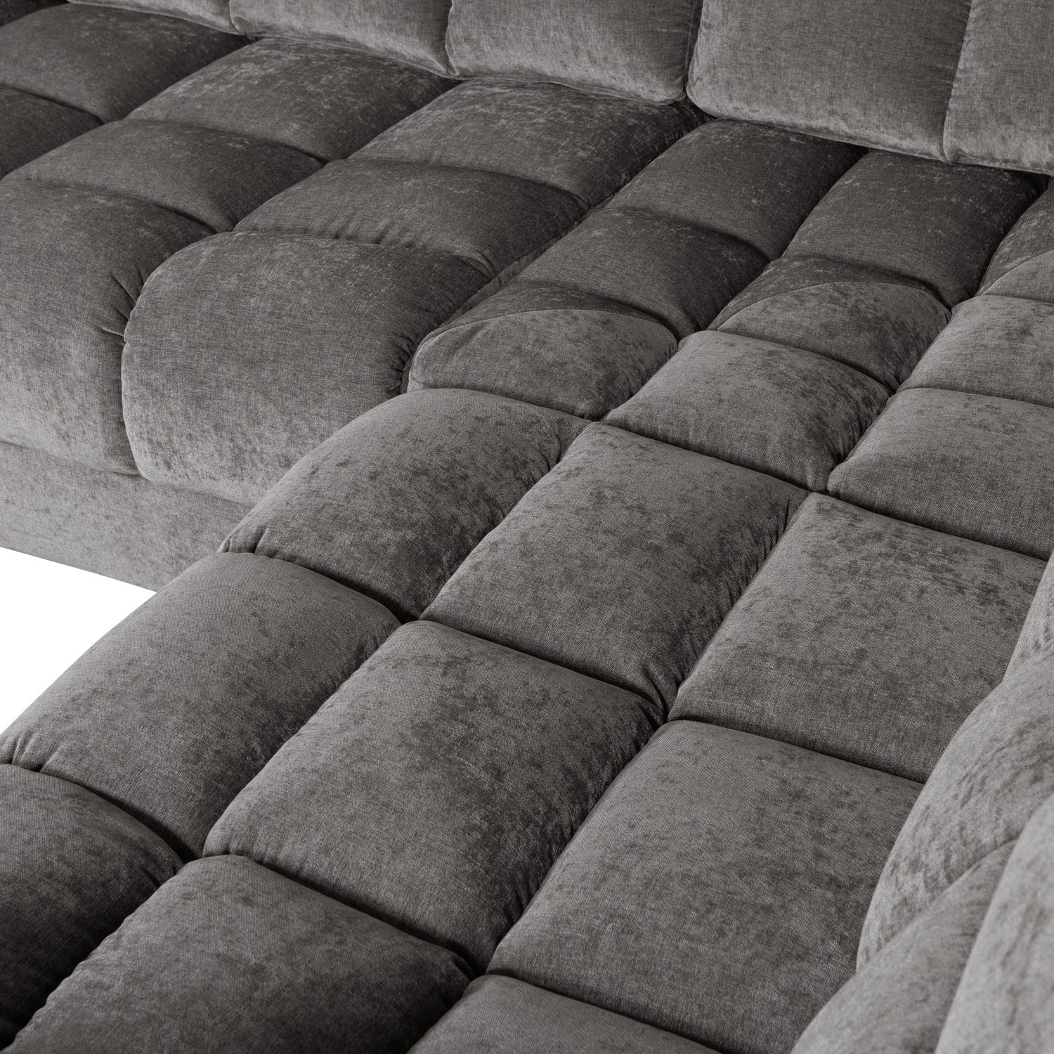 Right-facing corner sofa SECOND DATE mouse gray