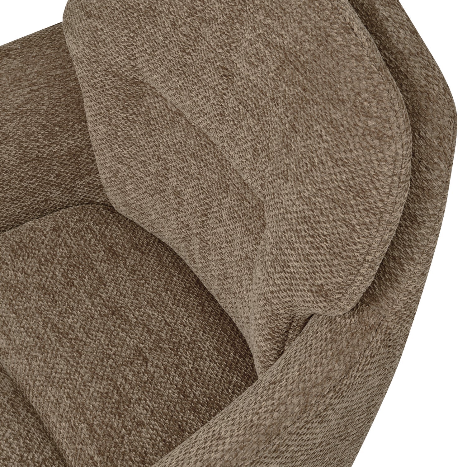 Stuhl RUNA dunkelsandfarbener Chenille