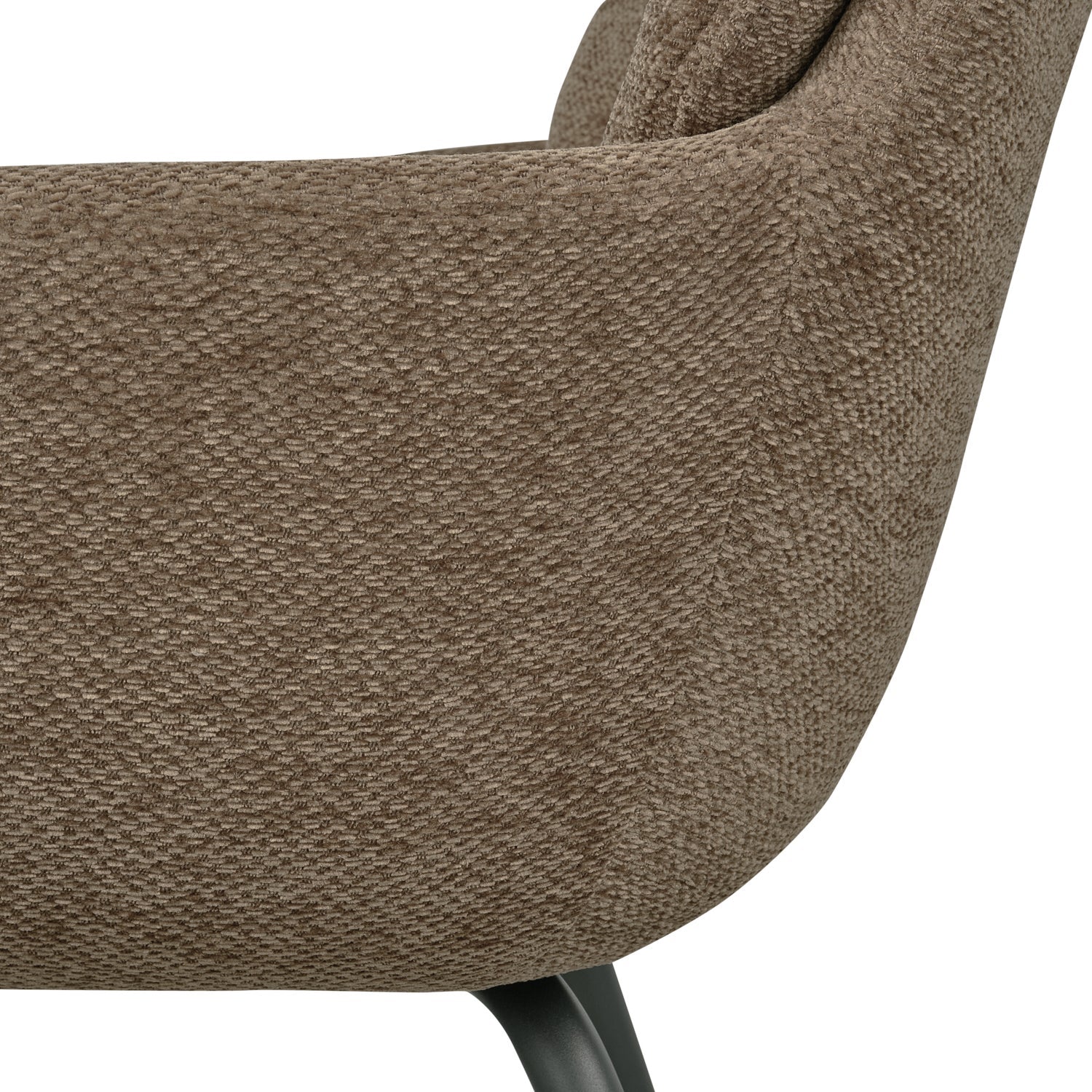 Stuhl RUNA dunkelsandfarbener Chenille