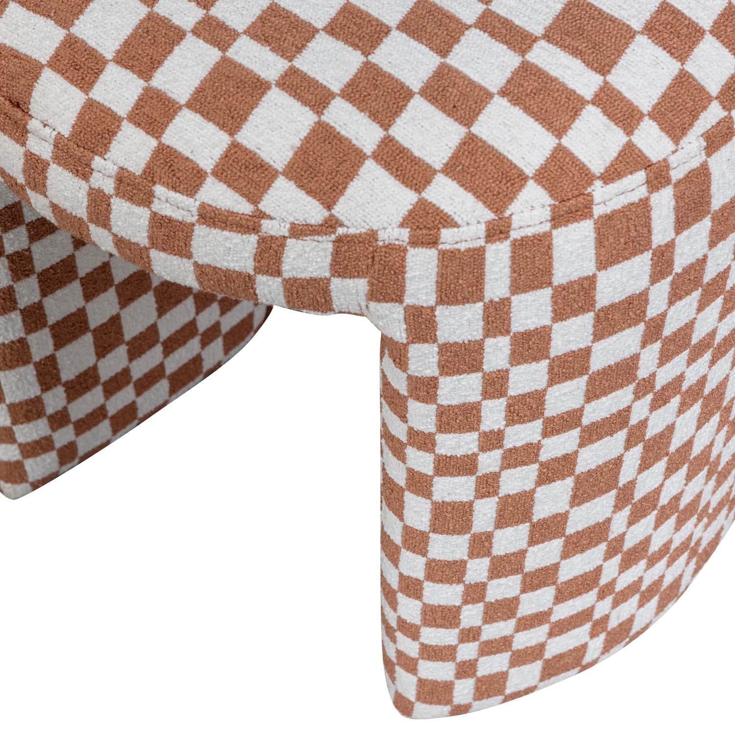 Charlie Cream Stool mit Orange