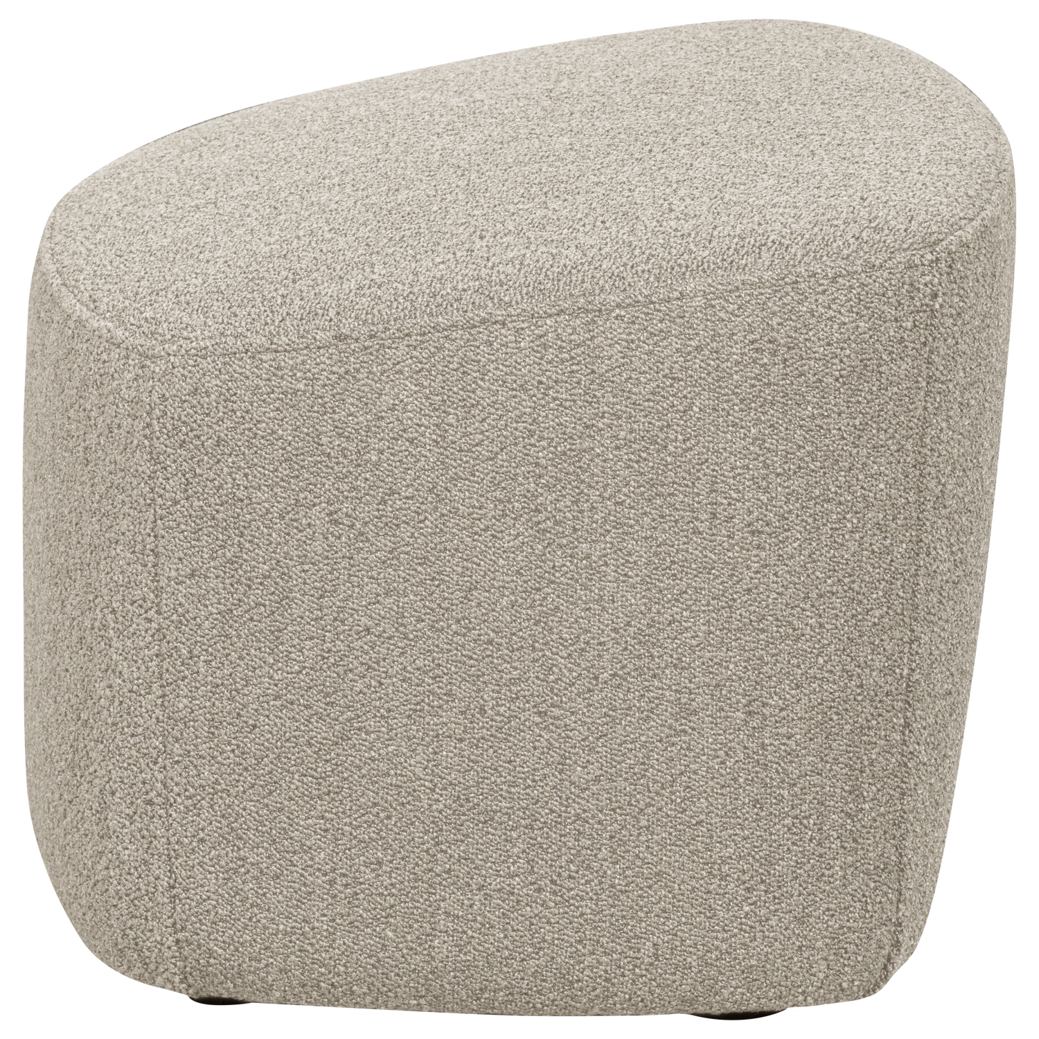 Lofty Beige Bouclé Pouf