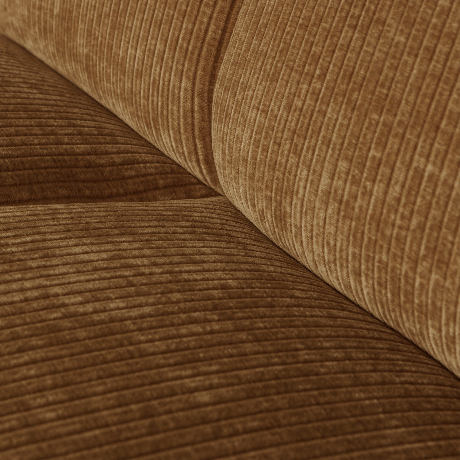 Modulares Sofa MOJO - 1-sitziges Element in dunklem Honigcord