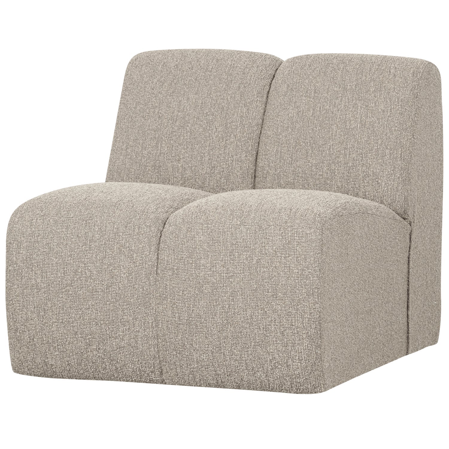 Modulsofa MOJO - 1-sitziges Element in beigem Melange Bouclé