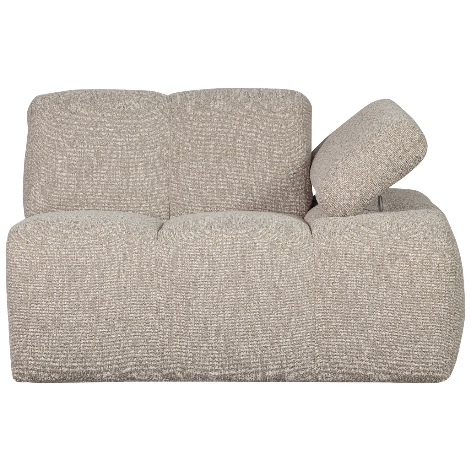 Modulares Sofa MOJO - rechte Element in beigem Melange Bouclé