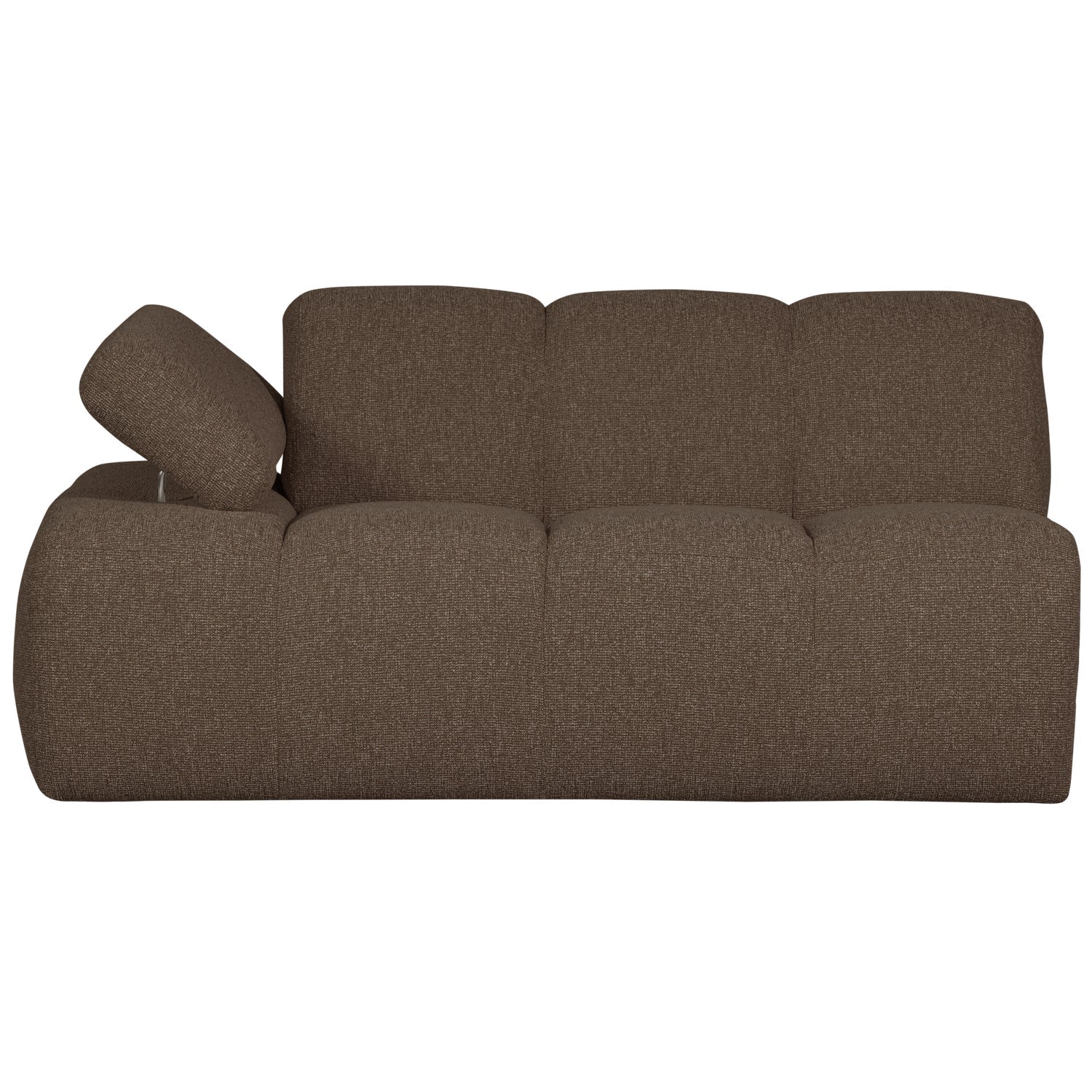 MOJO modular sofa - 1.5-seater left-sided dark brown bouclé element