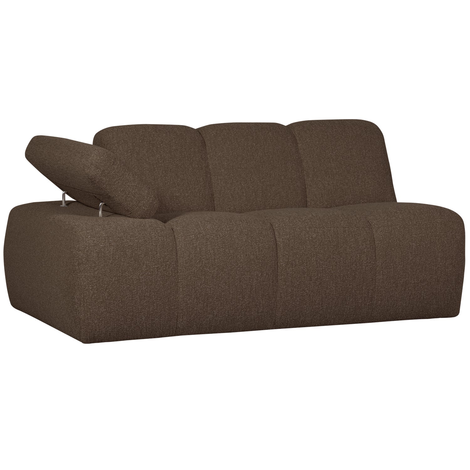 MOJO modular sofa - 1.5-seater left-sided dark brown bouclé element
