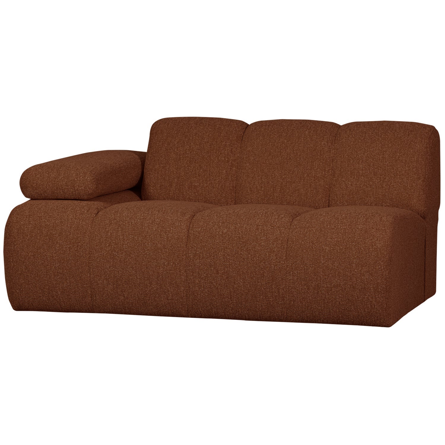 MOJO modular sofa - 1.5-seater left-sided brown bouclé element