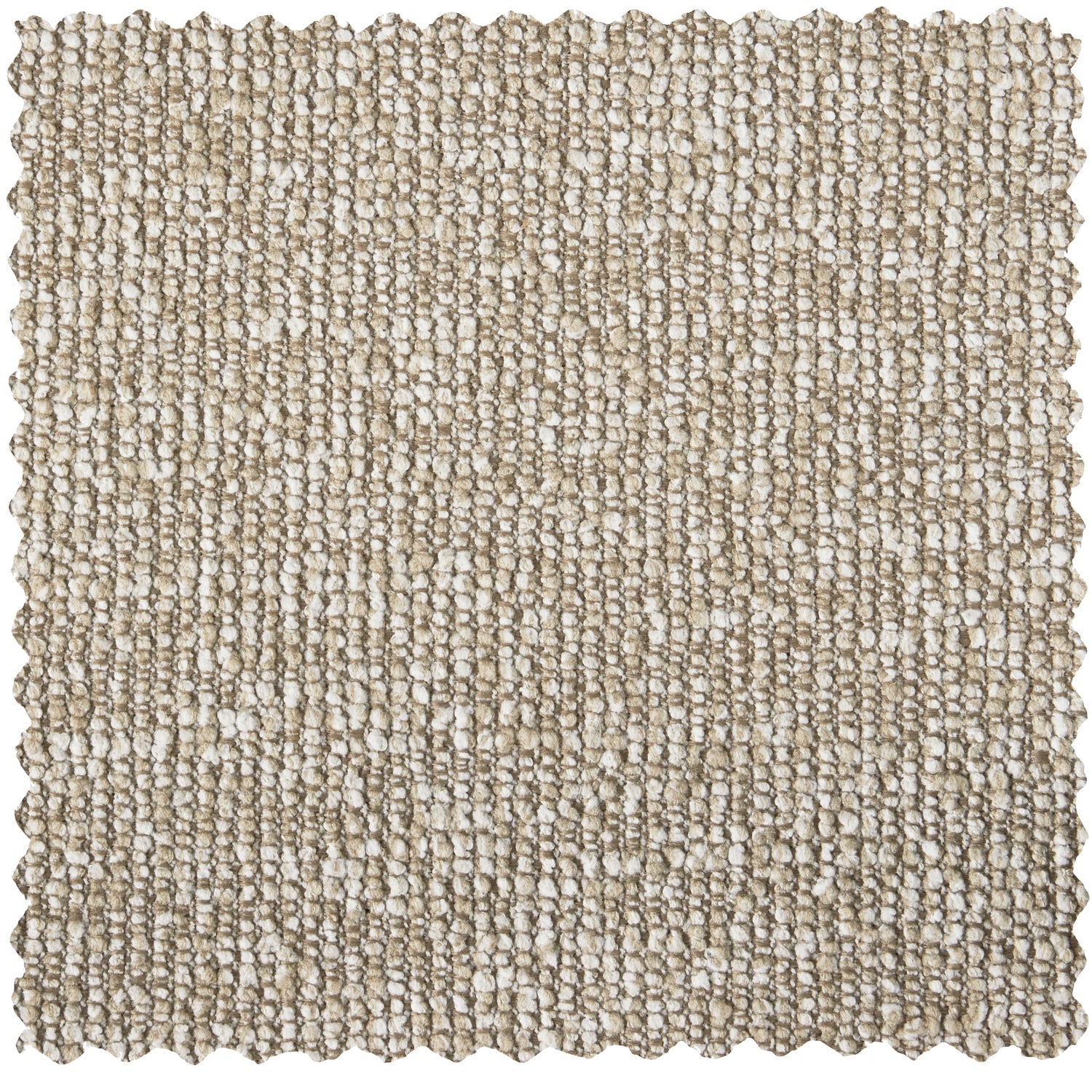Modulares Sofa MOJO - 1,5-sitziges Element rechtsseitig in beigem Mélange Bouclé
