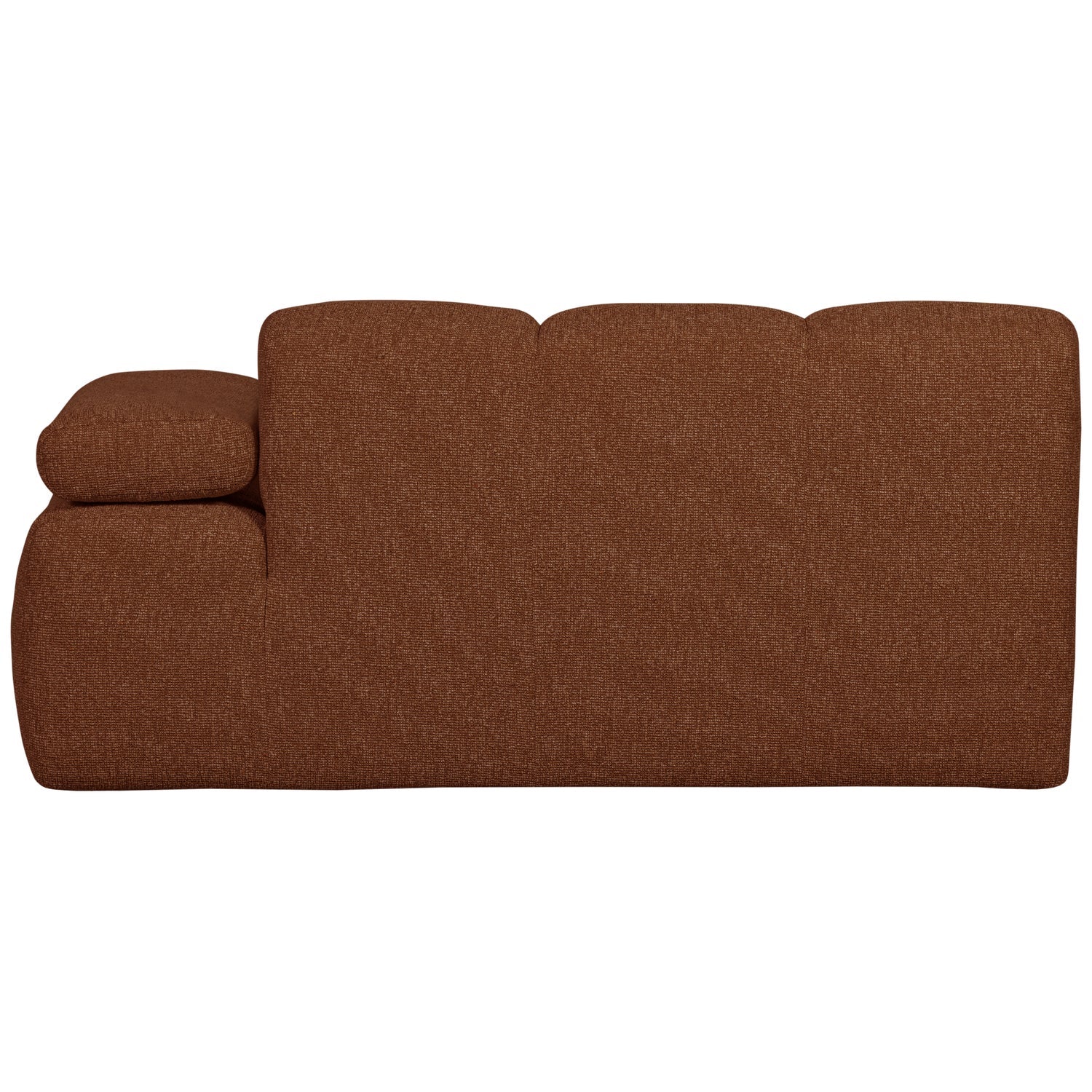 Modulares Sofa MOJO - 1,5-sitziges Element rechtsseitig braunes Bouclé