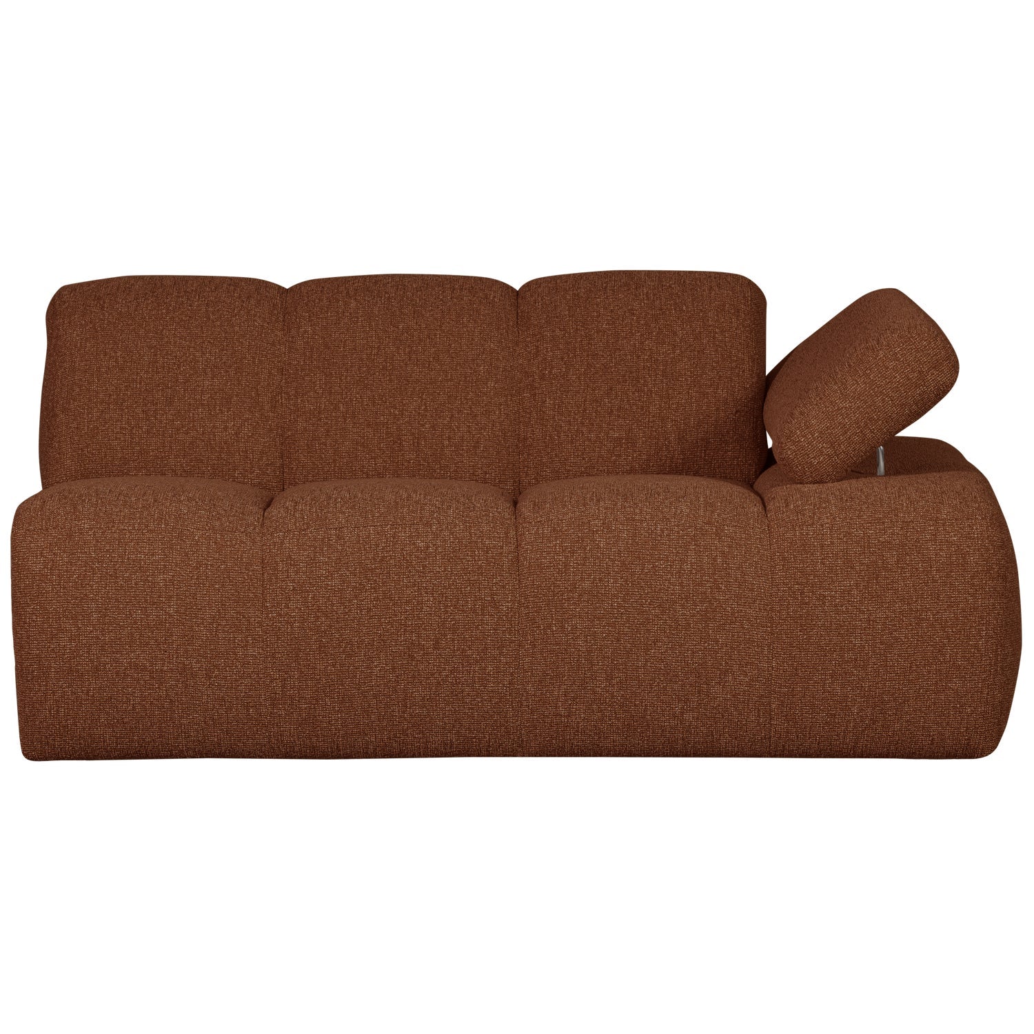 Modulares Sofa MOJO - 1,5-sitziges Element rechtsseitig braunes Bouclé
