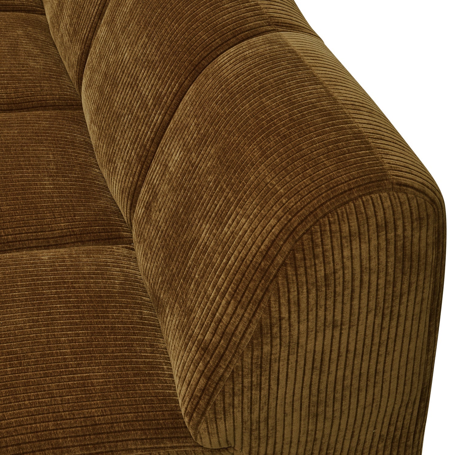 Modulares Sofa MOJO - 2-sitziges Element linksseitig dunkel honigfarbenes Cord