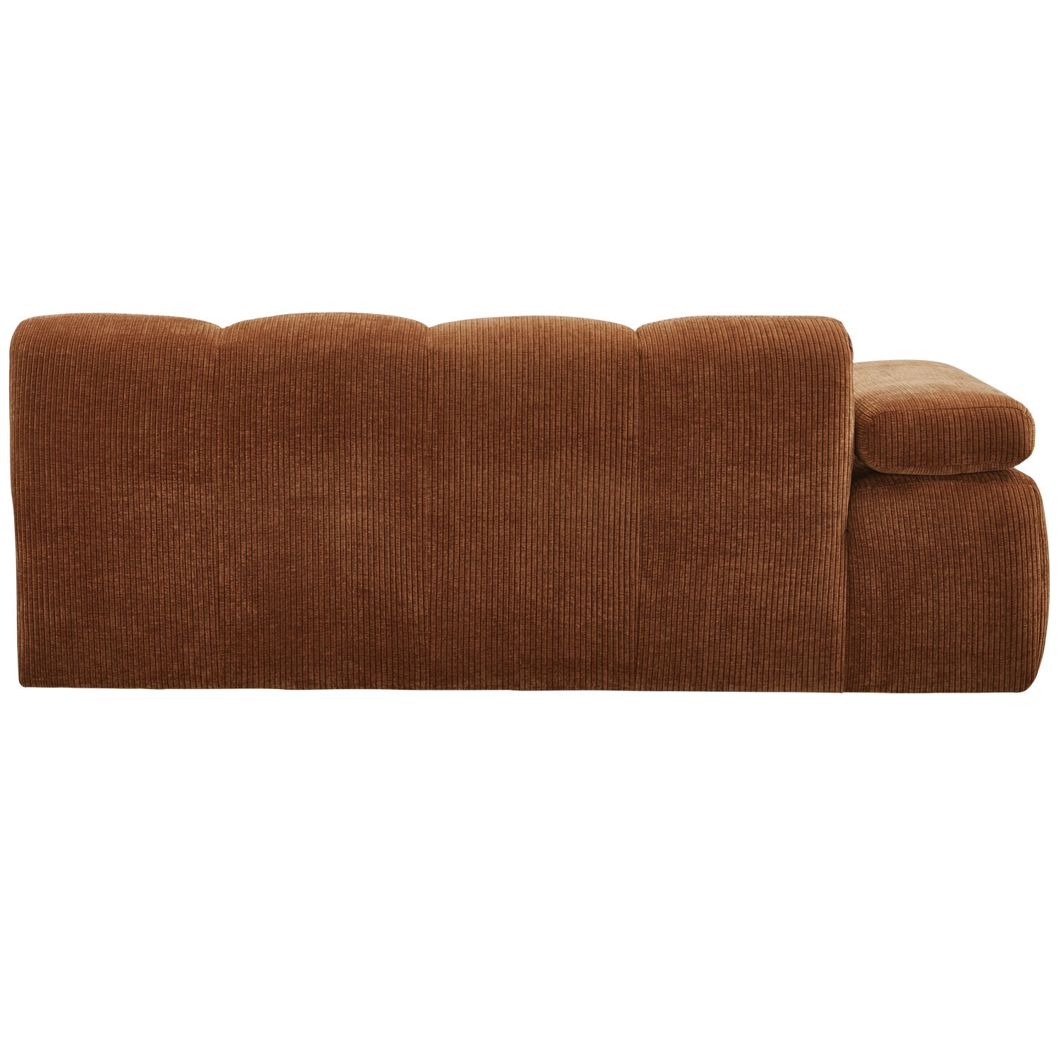 Modulares Sofa MOJO - 2-sitziges Element linksseitig braunes Cord