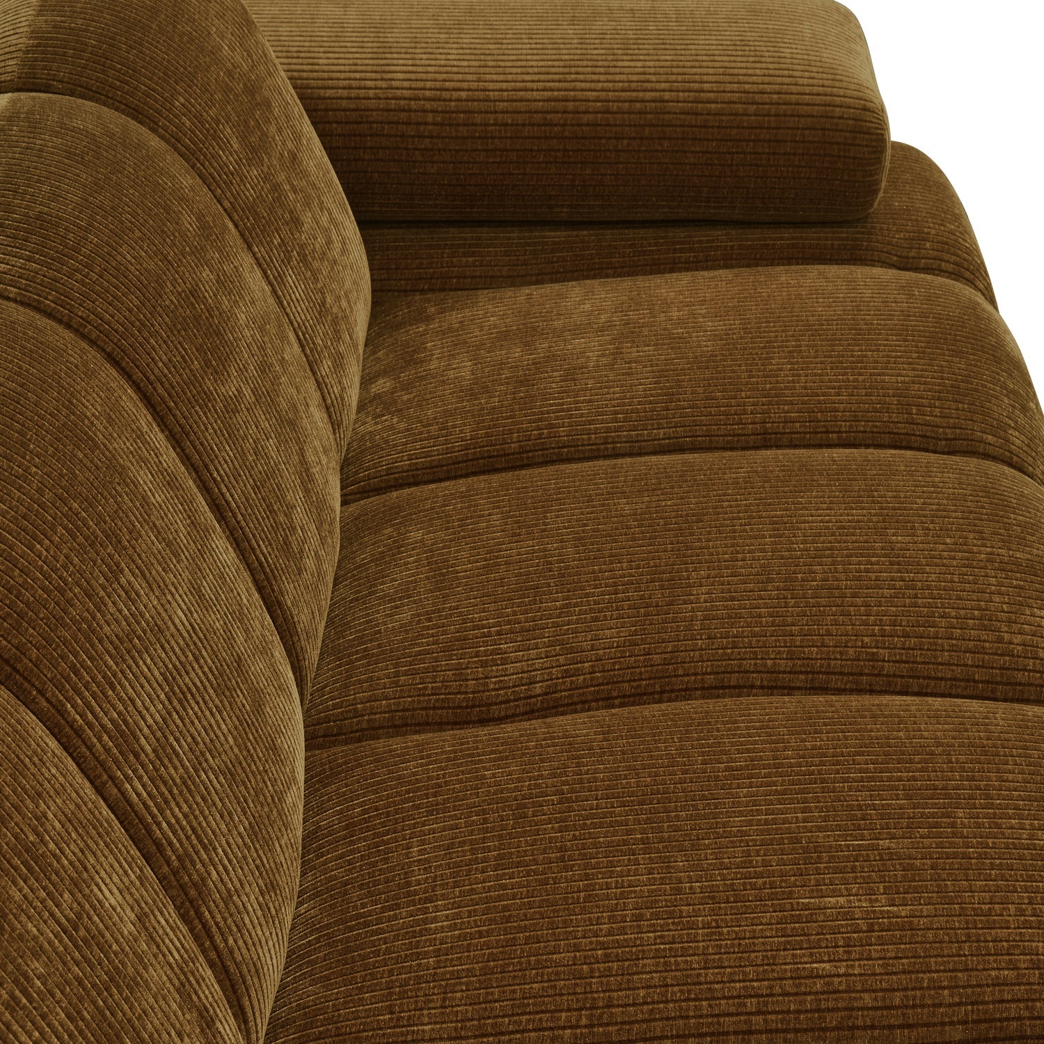 Modulsofa MOJO - 2-sitziges Element in dunklem Honigcord
