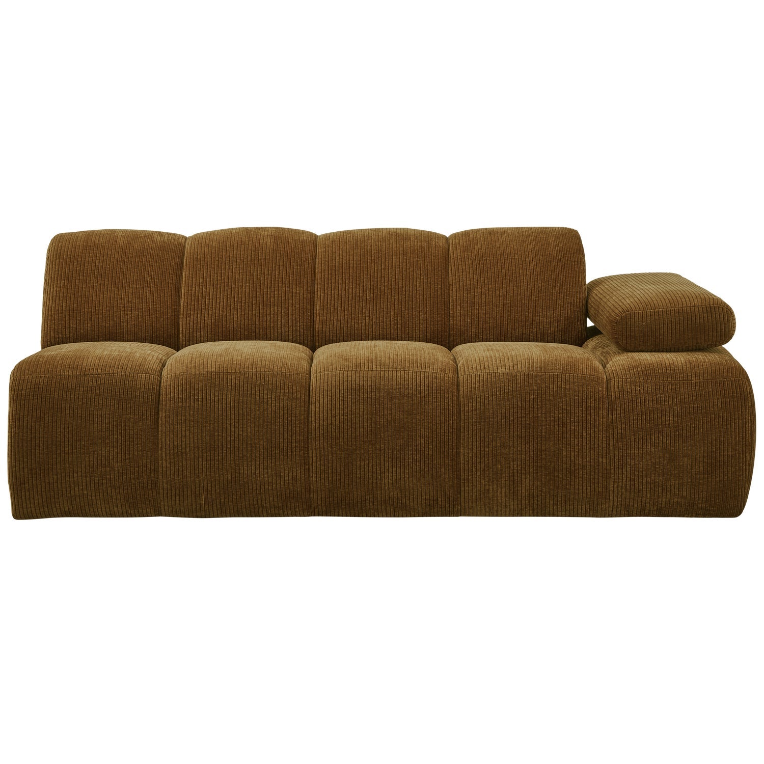 Modulsofa MOJO - 2-sitziges Element in dunklem Honigcord