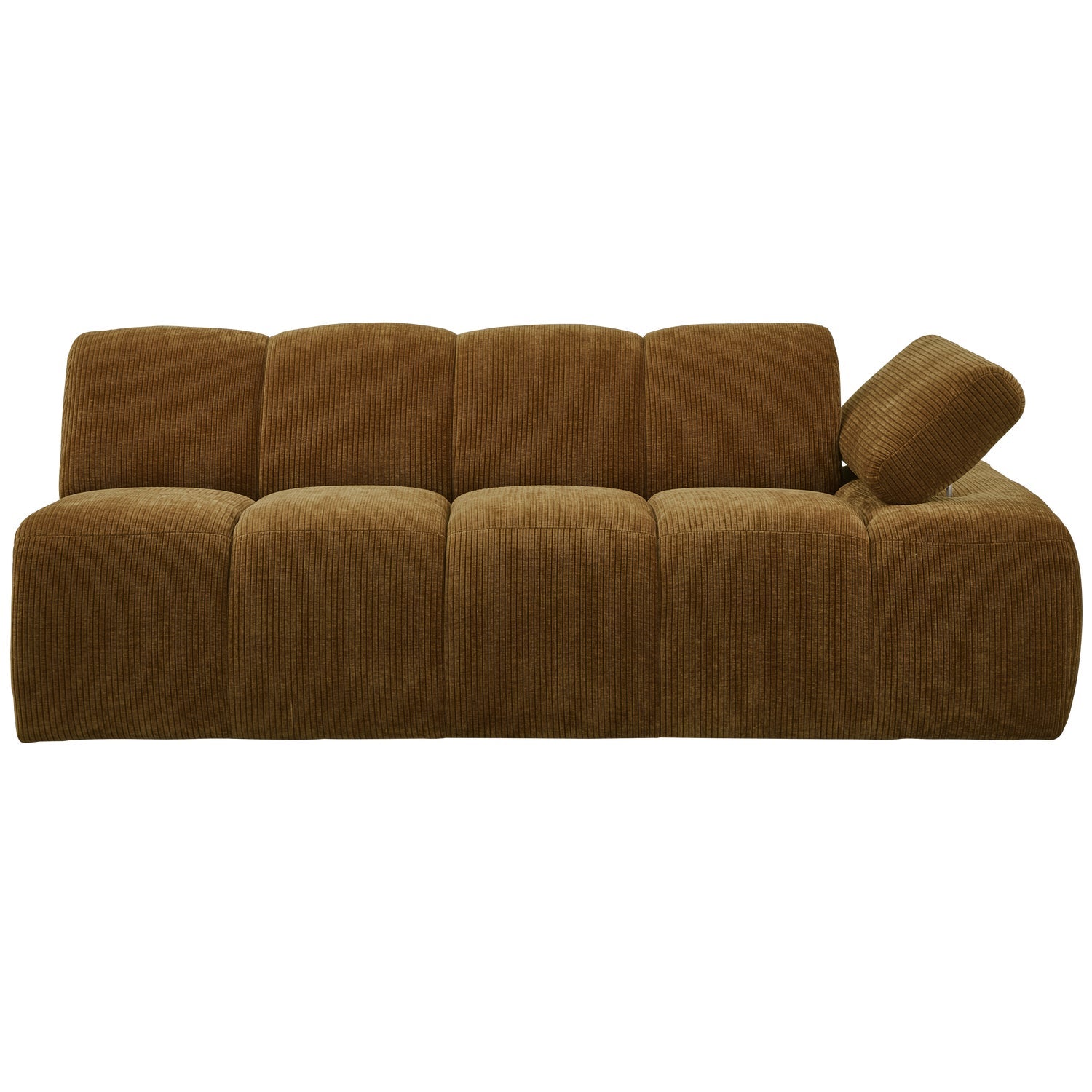 Modulsofa MOJO - 2-sitziges Element in dunklem Honigcord