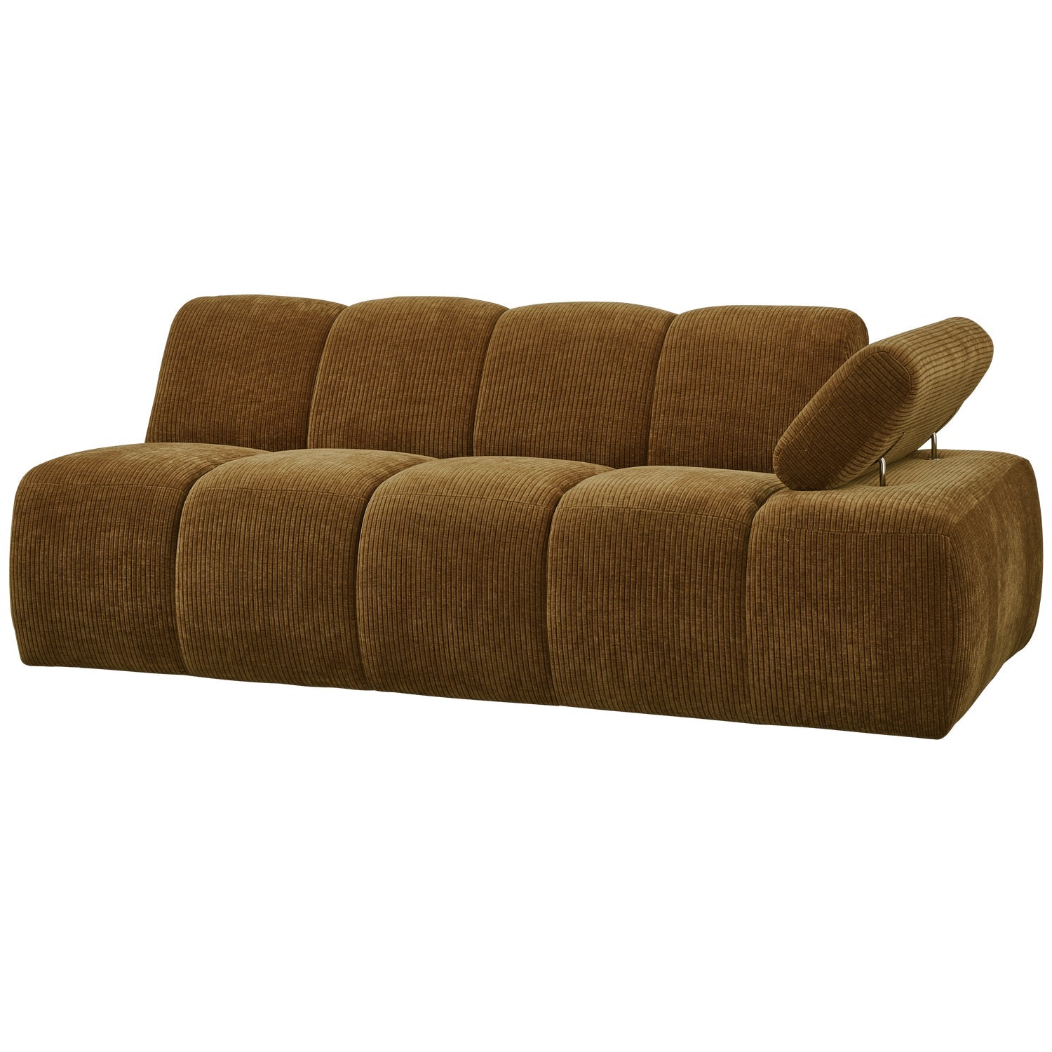 Modulsofa MOJO - 2-sitziges Element in dunklem Honigcord