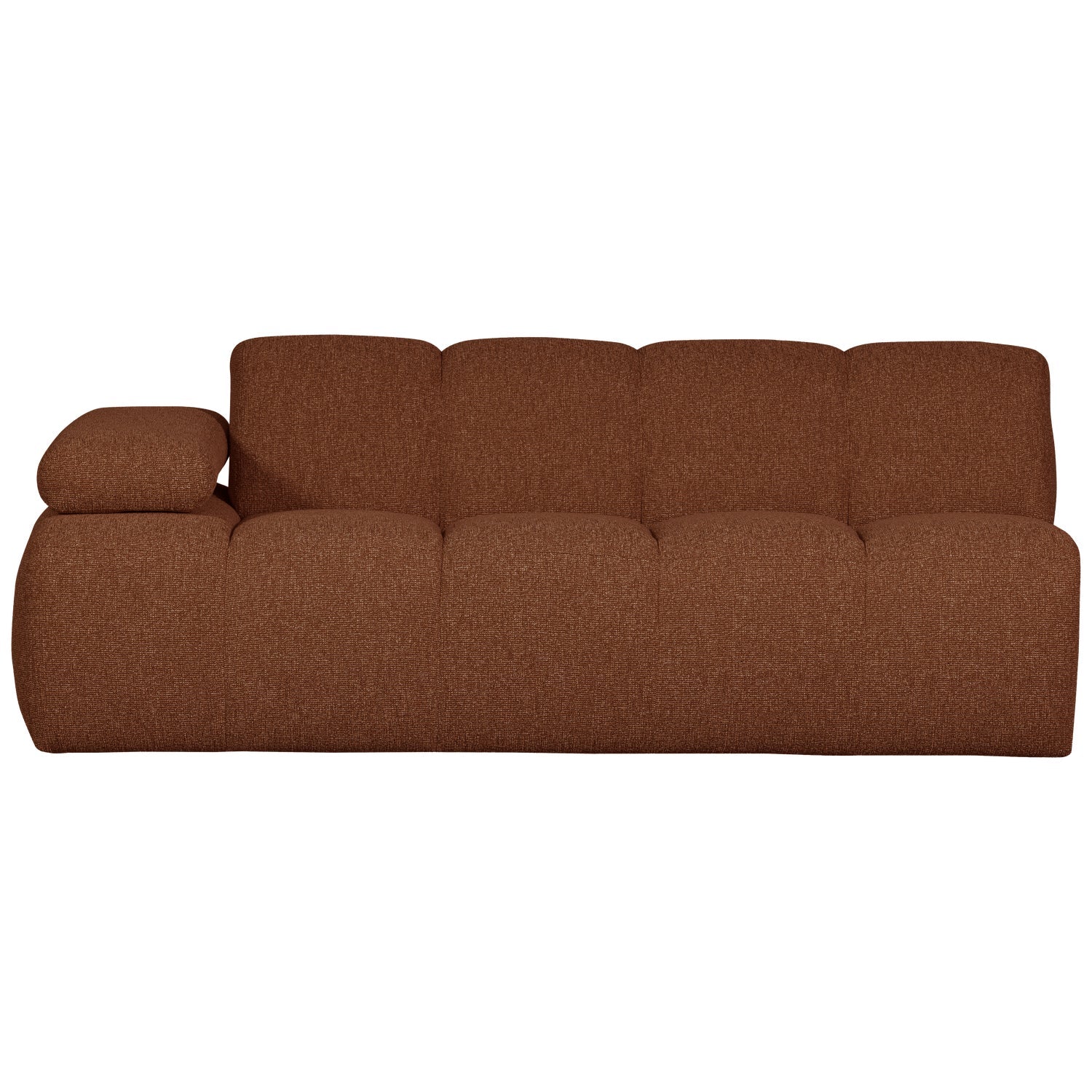 MOJO modular sofa - left-sided 2-seater brown bouclé element
