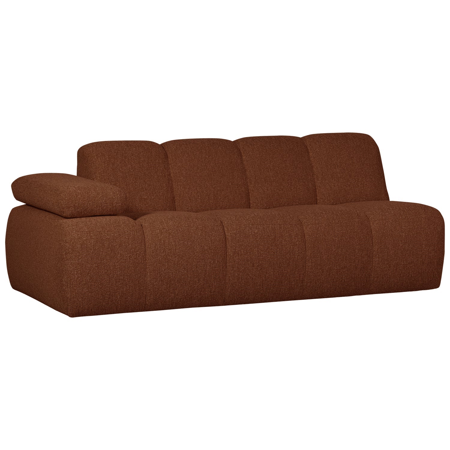 MOJO modular sofa - left-sided 2-seater brown bouclé element