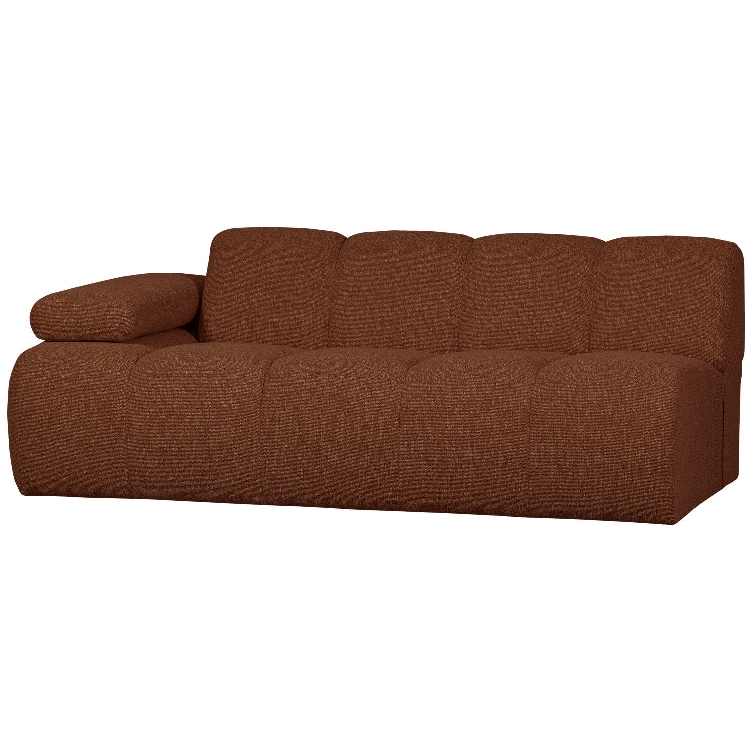 MOJO modular sofa - left-sided 2-seater brown bouclé element