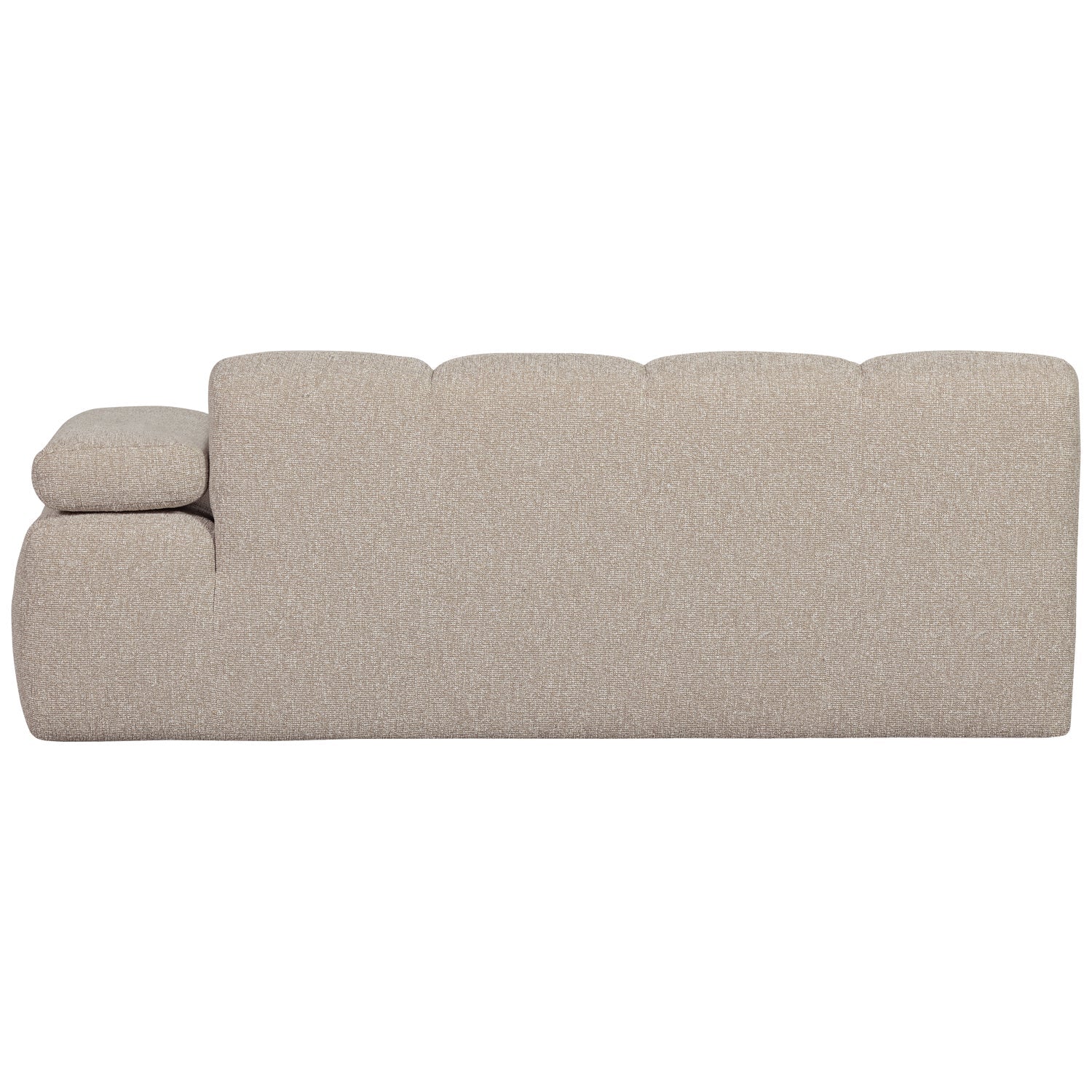 Modulares Sofa MOJO - 2-sitziges Element rechtsseitig in beigem Melange Bouclé