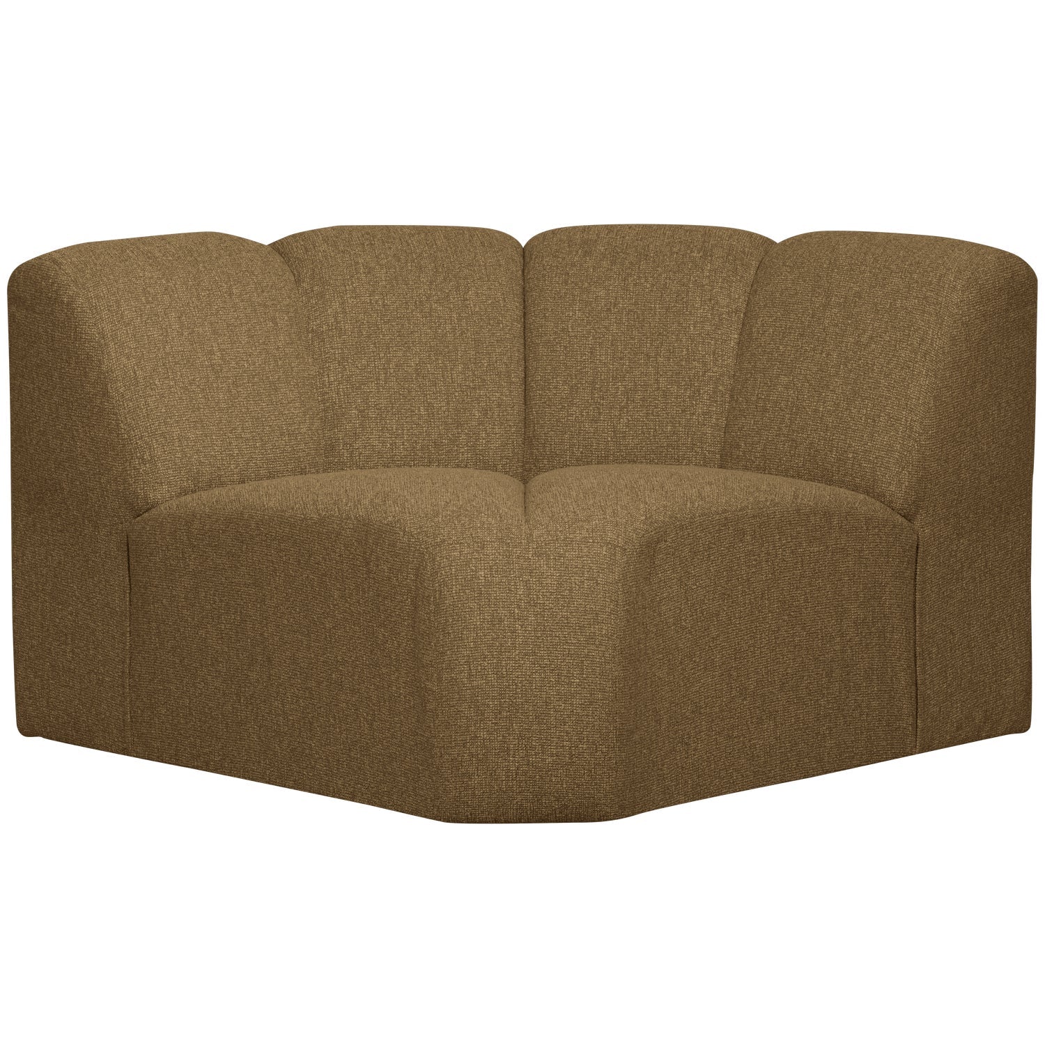 Modulares Sofa MOJO - dunkles honigfarbenes Bouclé-Eckelement