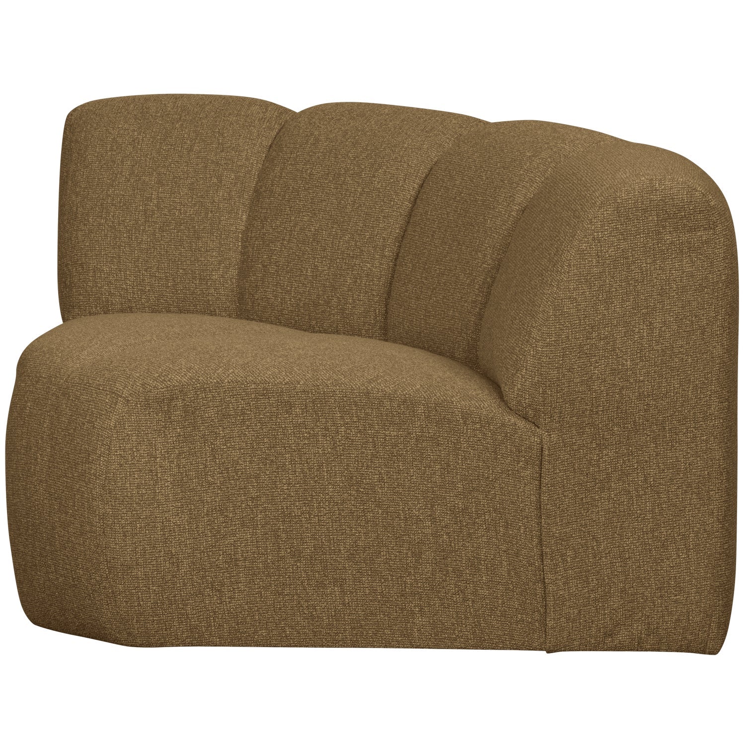 Modulares Sofa MOJO - dunkles honigfarbenes Bouclé-Eckelement