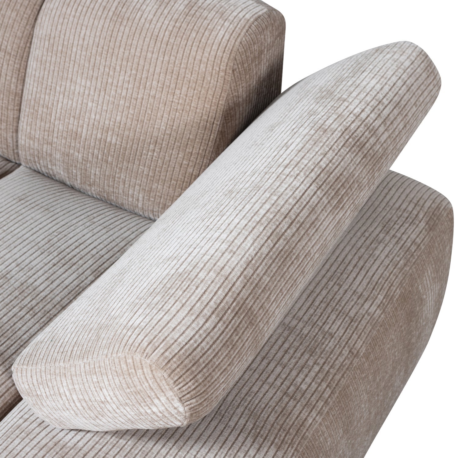 Modulsofa MOJO - rechtsseitiger Chaiselongue in dunkelbeigem Cord