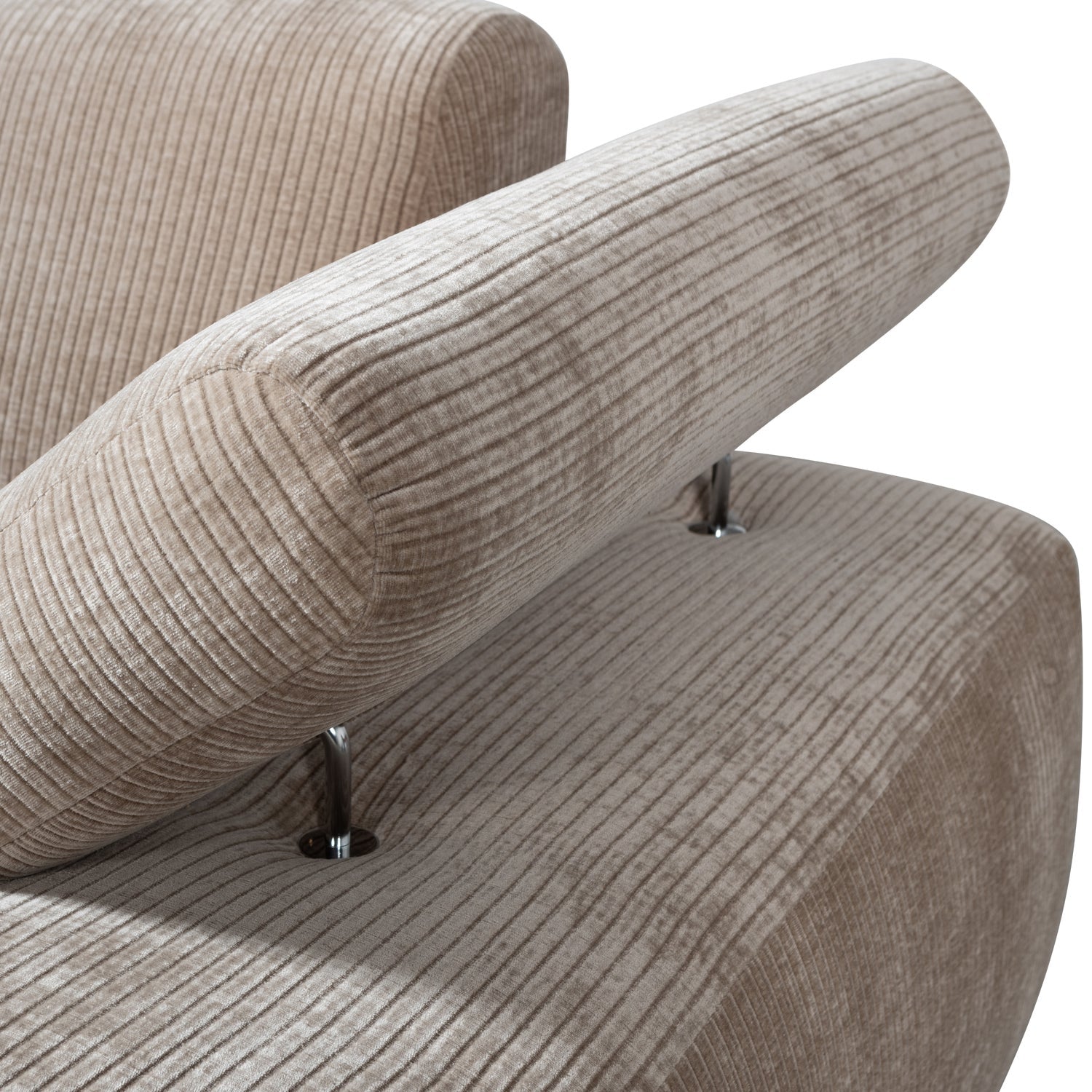 Modulsofa MOJO - rechtsseitiger Chaiselongue in dunkelbeigem Cord
