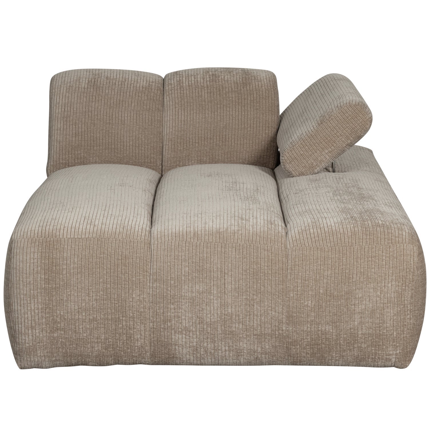 Modulsofa MOJO - rechtsseitiger Chaiselongue in dunkelbeigem Cord